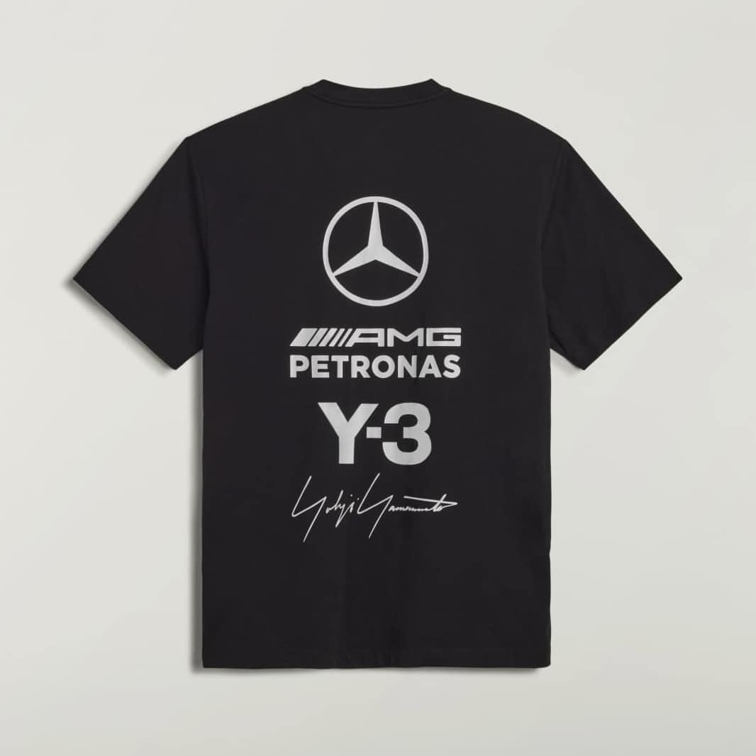 Y-3 MERCEDES - AMG PETRONAS FORMULA 1 TEAM 26ss "Logo Stack S/S Tee" Black Black S