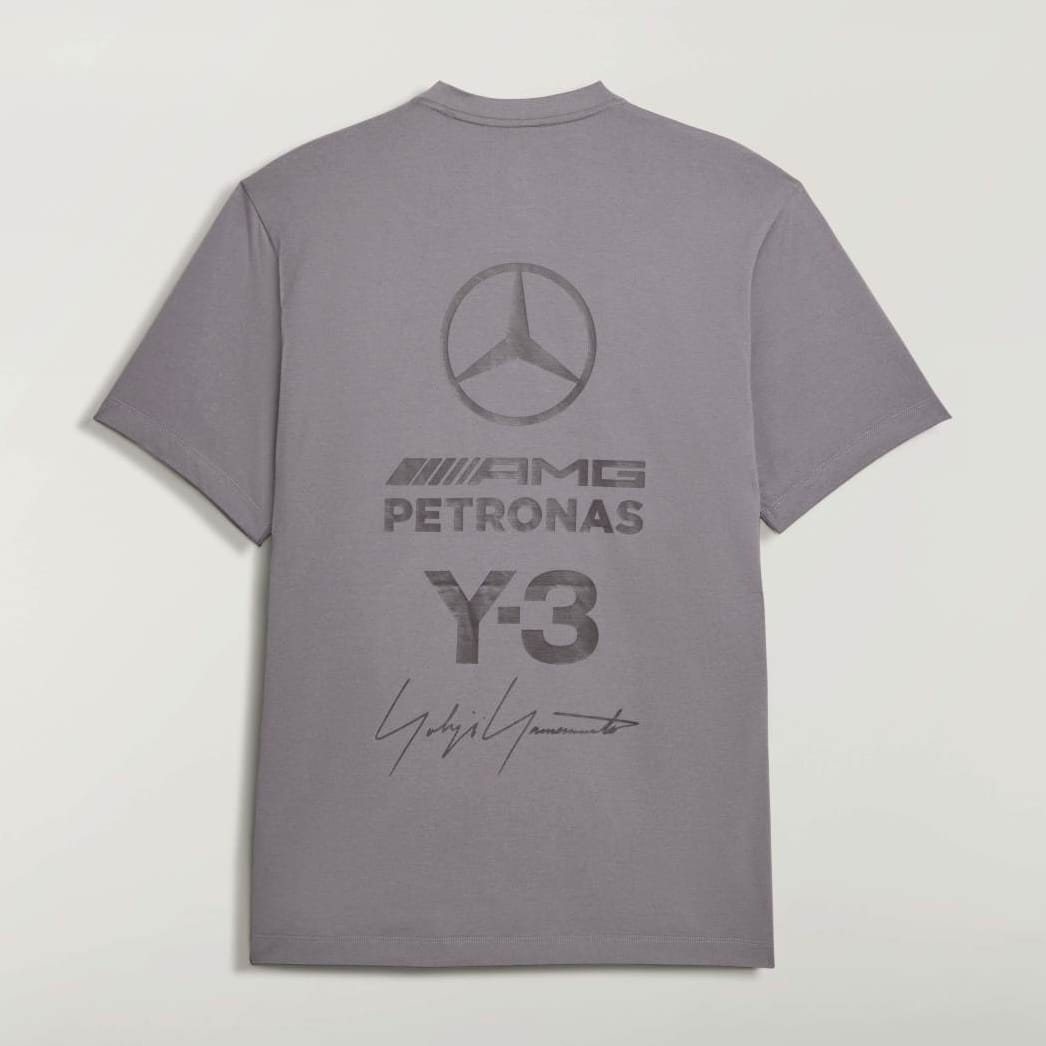 Y-3 MERCEDES - AMG PETRONAS FORMULA 1 TEAM 26ss "Logo Stack S/S Tee" Granite Granite S