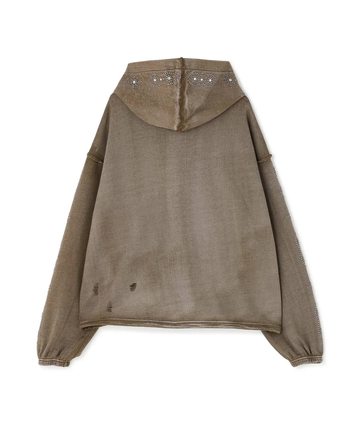 Danke Schon 26ss "Studs Sweat Zip Hoodie" Brown Brown S