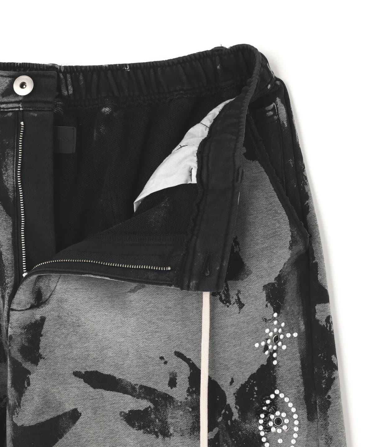 Danke Schon 26ss "Studs Sweat Baggy Pants" Grey Grey S