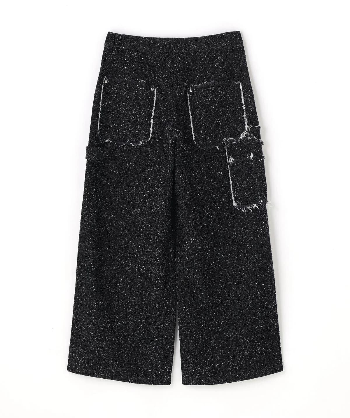 Danke Schon 26ss "Needlepunch Denim W-Knee Pants" Black Black S