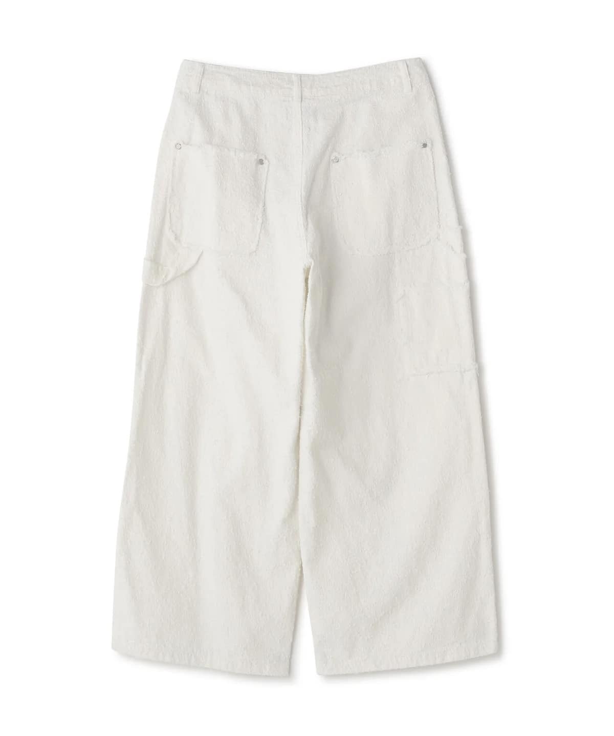 Danke Schon 26ss "Needlepunch Denim W-Knee Pants" White White S