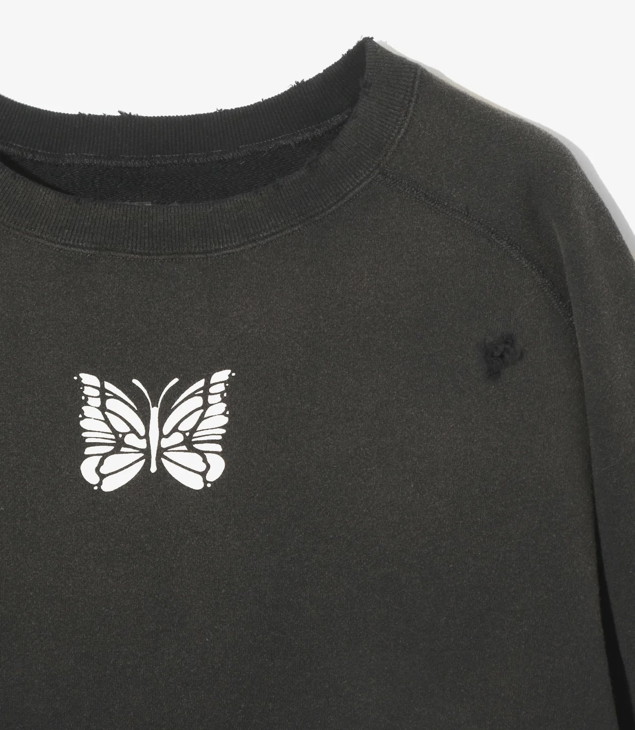 Needles 26ss "Deconstructed Sweat Shirt - Cotton French Terry" Black Black M