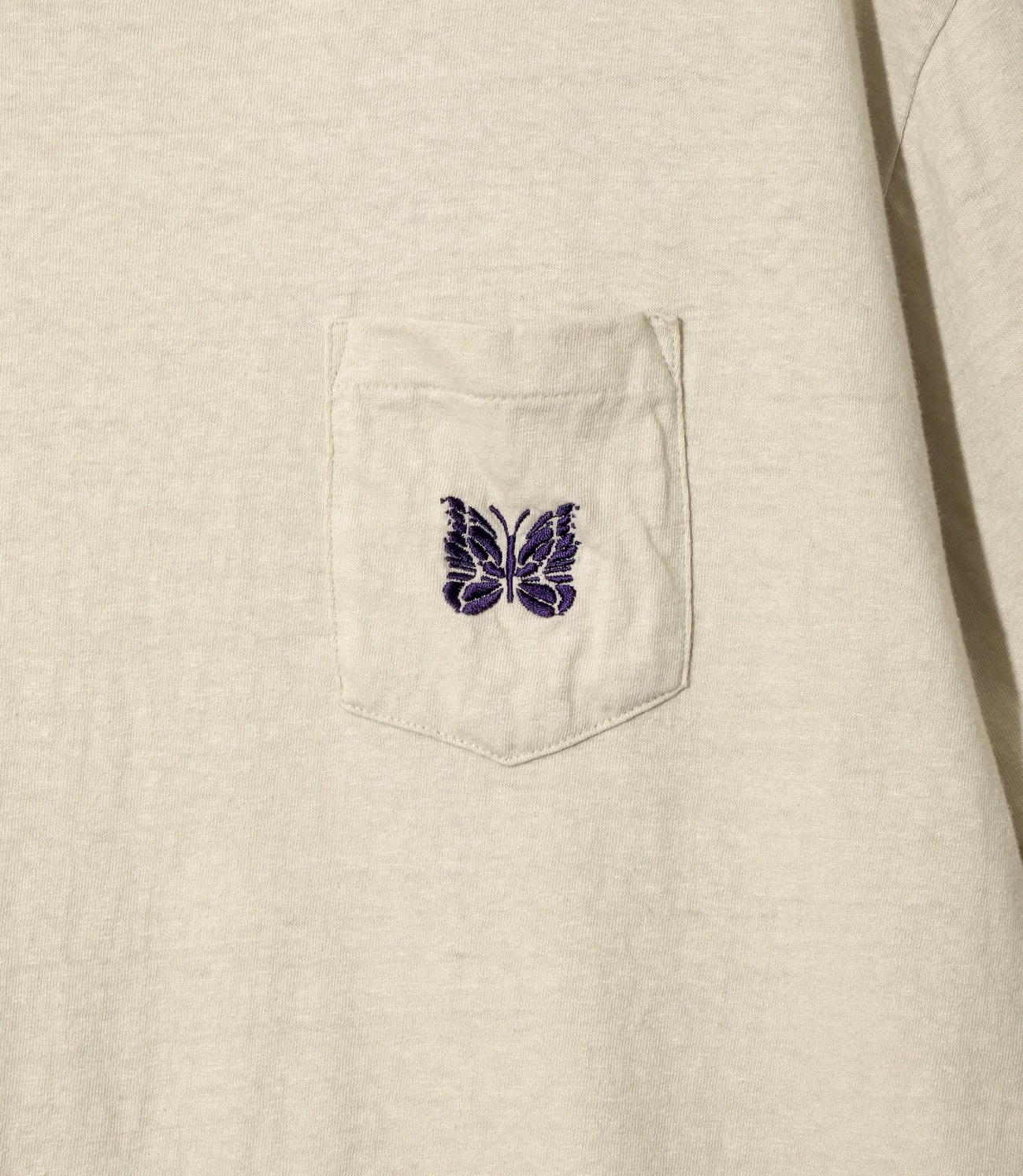 Needles 26ss "S/S Pocket Tee - Cotton Jersey" Beige Beige S
