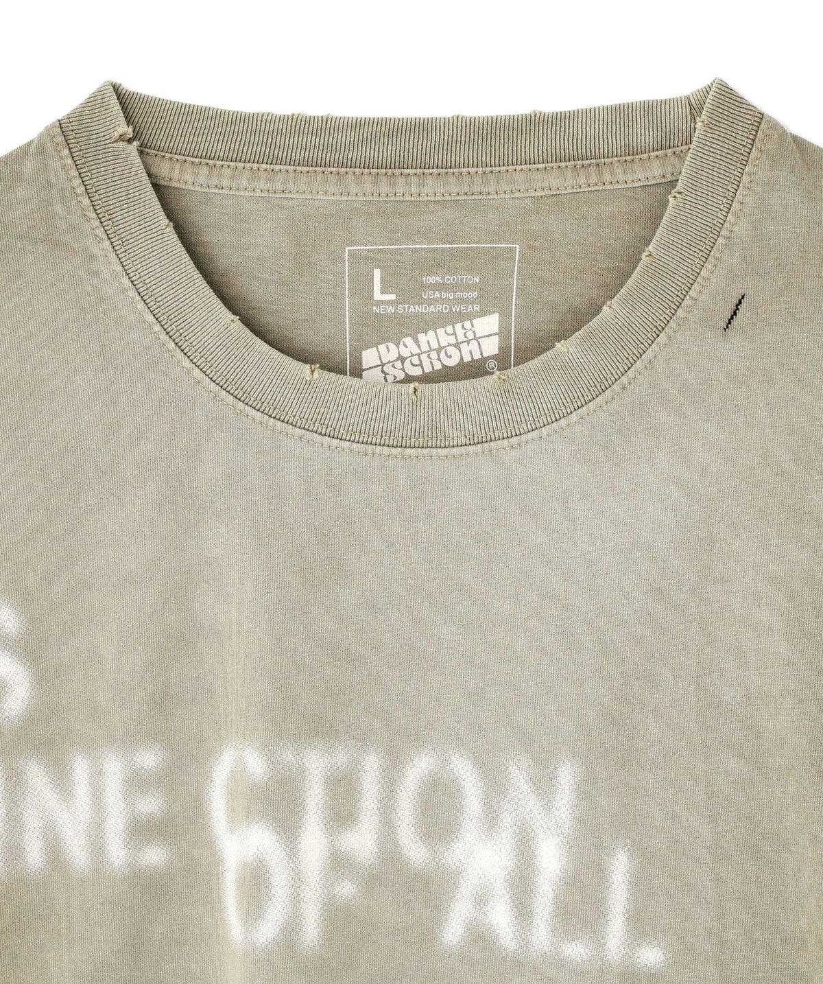 Danke Schon 26ss "Pigment Stencil S/S Tee" Beige Beige M