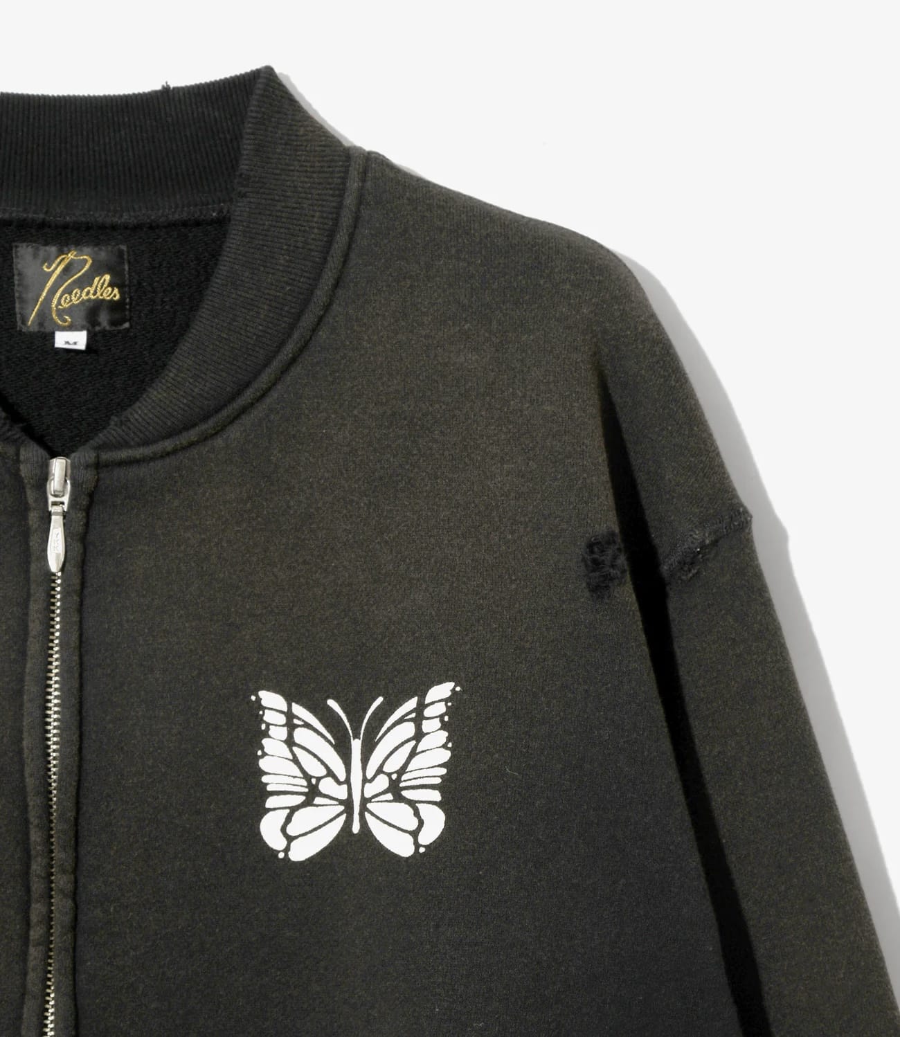 Needles 26ss "Deconstructed Zipped Sweat" Black Black M