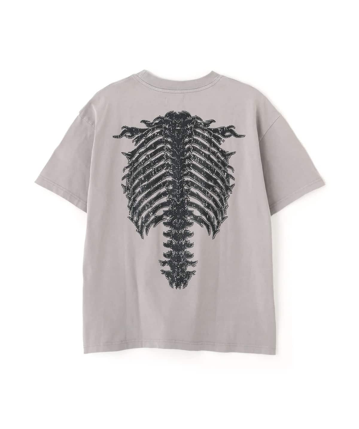 SUPPLIER 26ss "Exclusive Rhinestone Fire Bones Tee" Grey Grey M