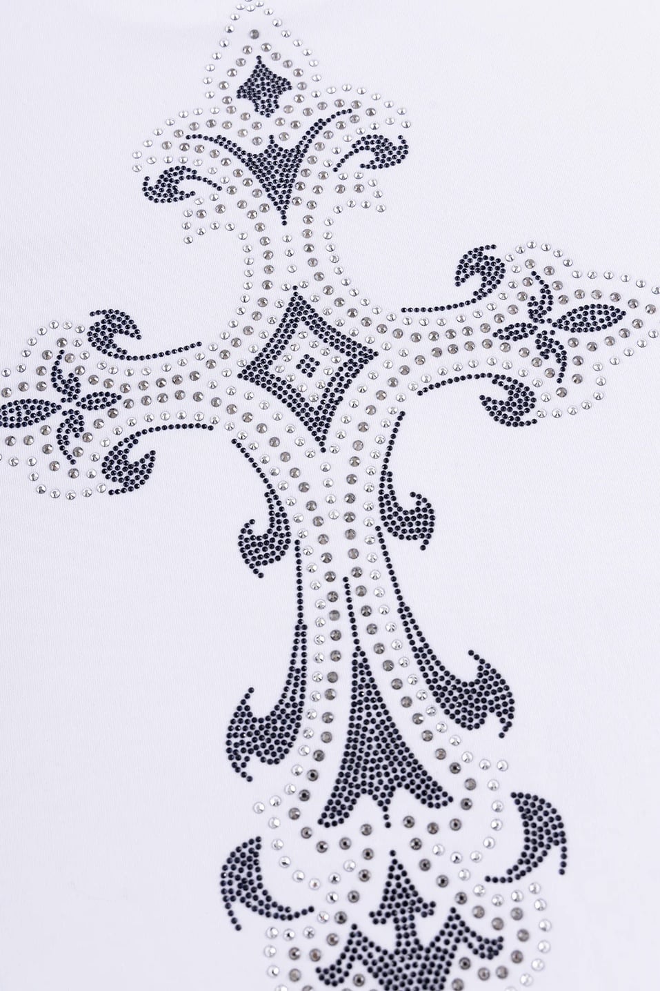 SUPPLIER 26ss "Royal Cross Rhinestone Tee" White White M