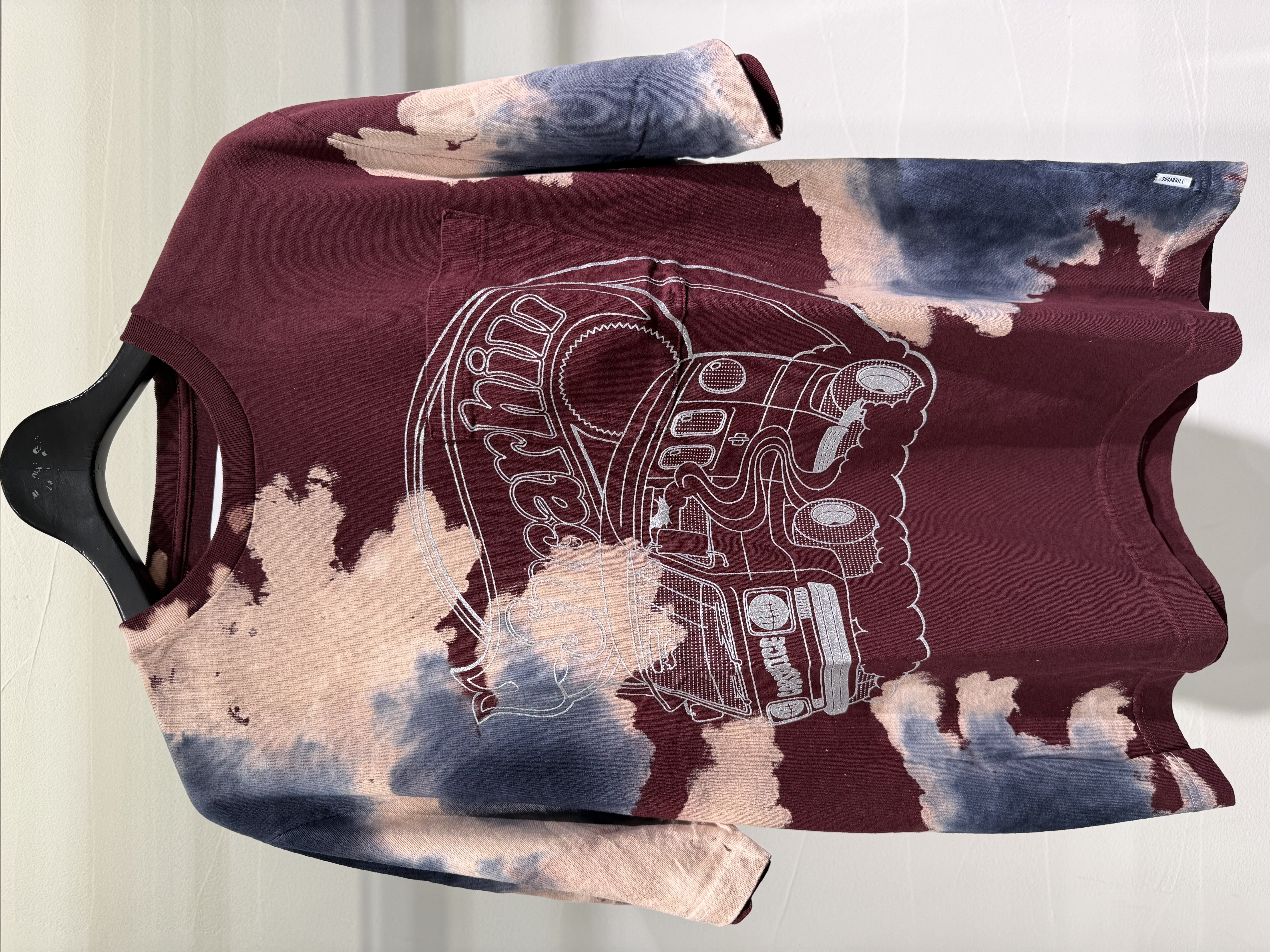 【先行予約 5月15日発売】SUGARHILL × Car Service 26ss "Melt Dye Tee" Wine Wine 2