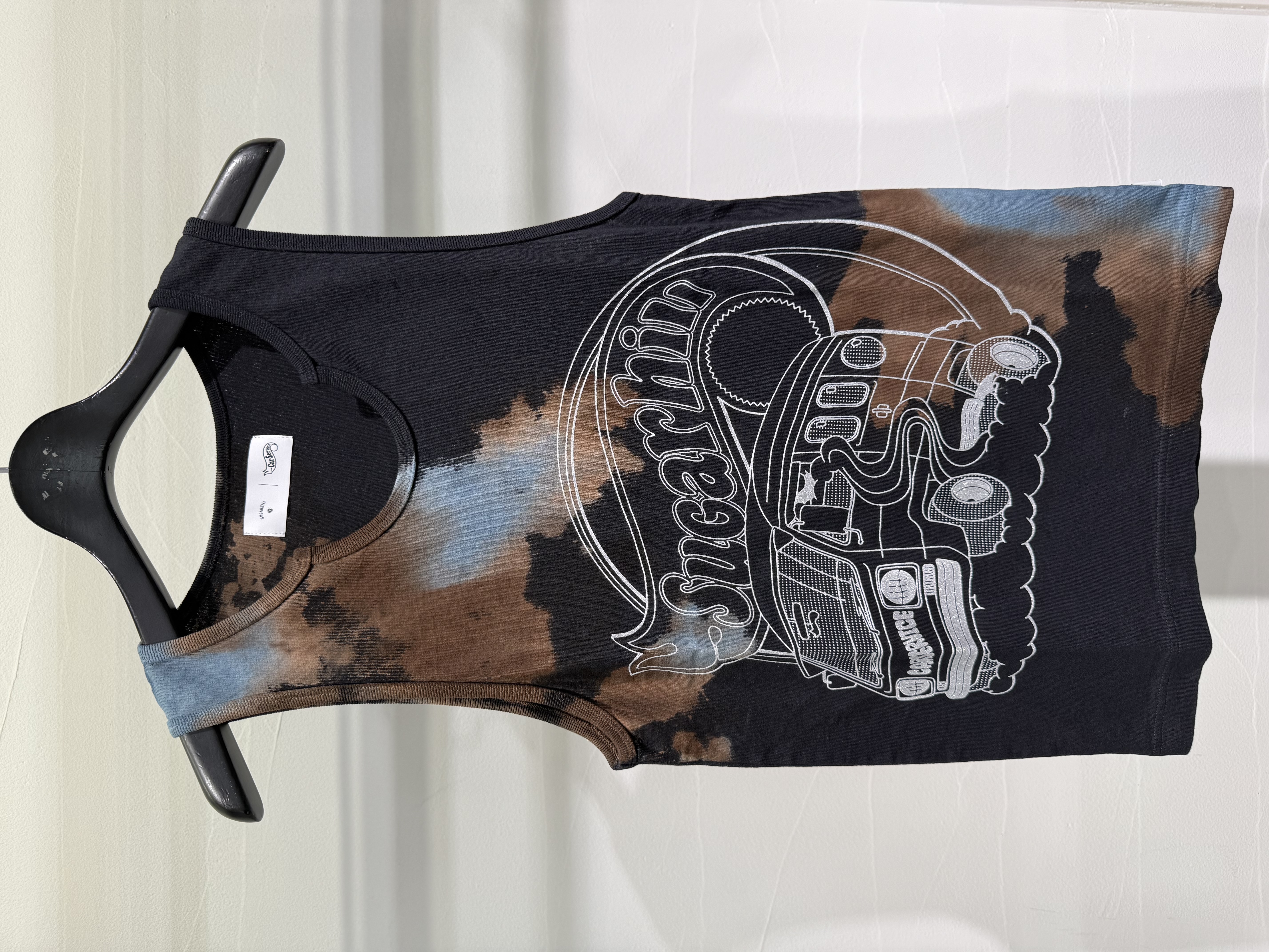 【先行予約 5月15日発売】SUGARHILL × Car Service 26ss "Melt Dye Tank" Black Black 2