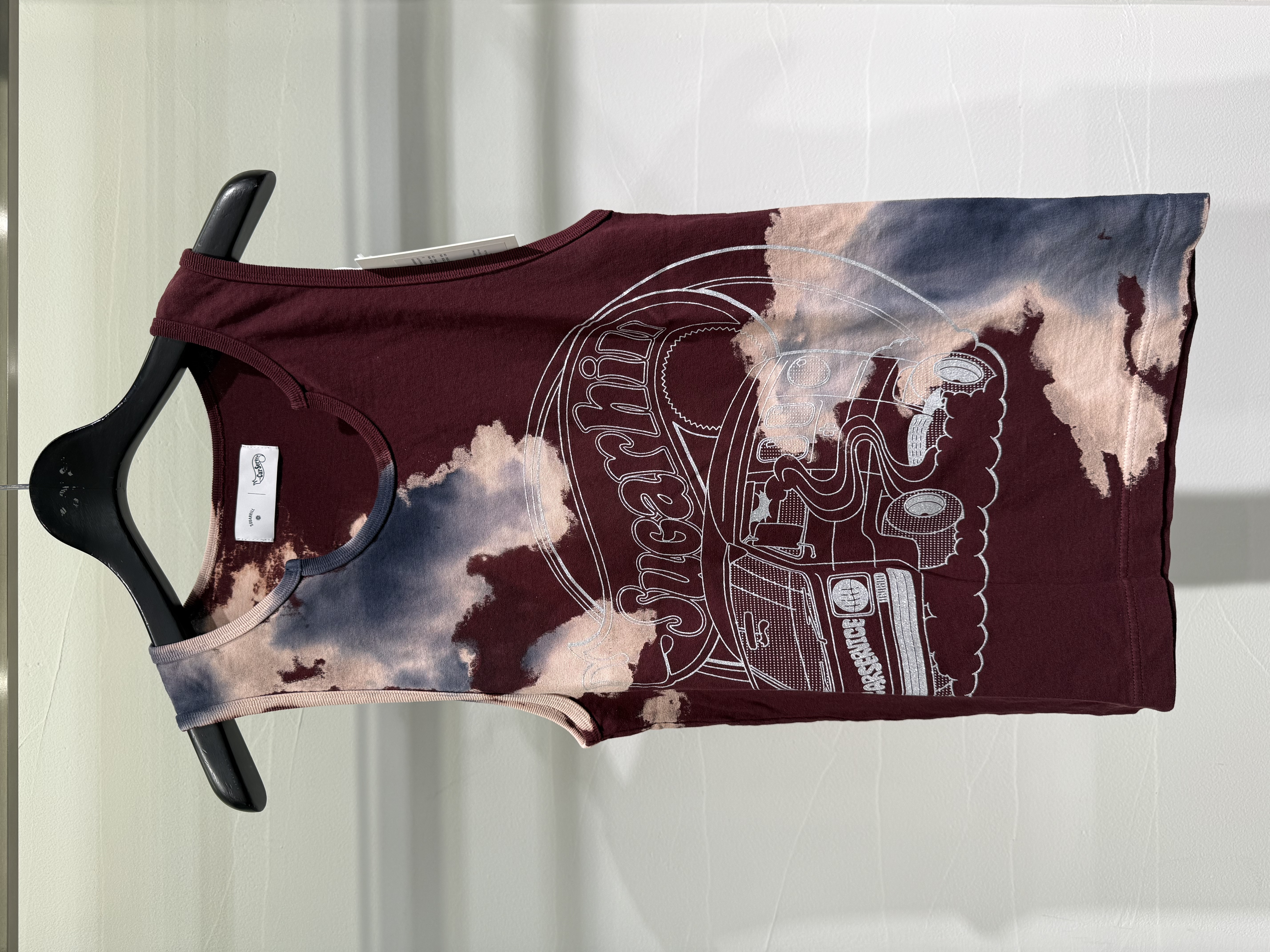 【先行予約 5月15日発売】SUGARHILL × Car Service 26ss "Melt Dye Tank" Wine Wine 2