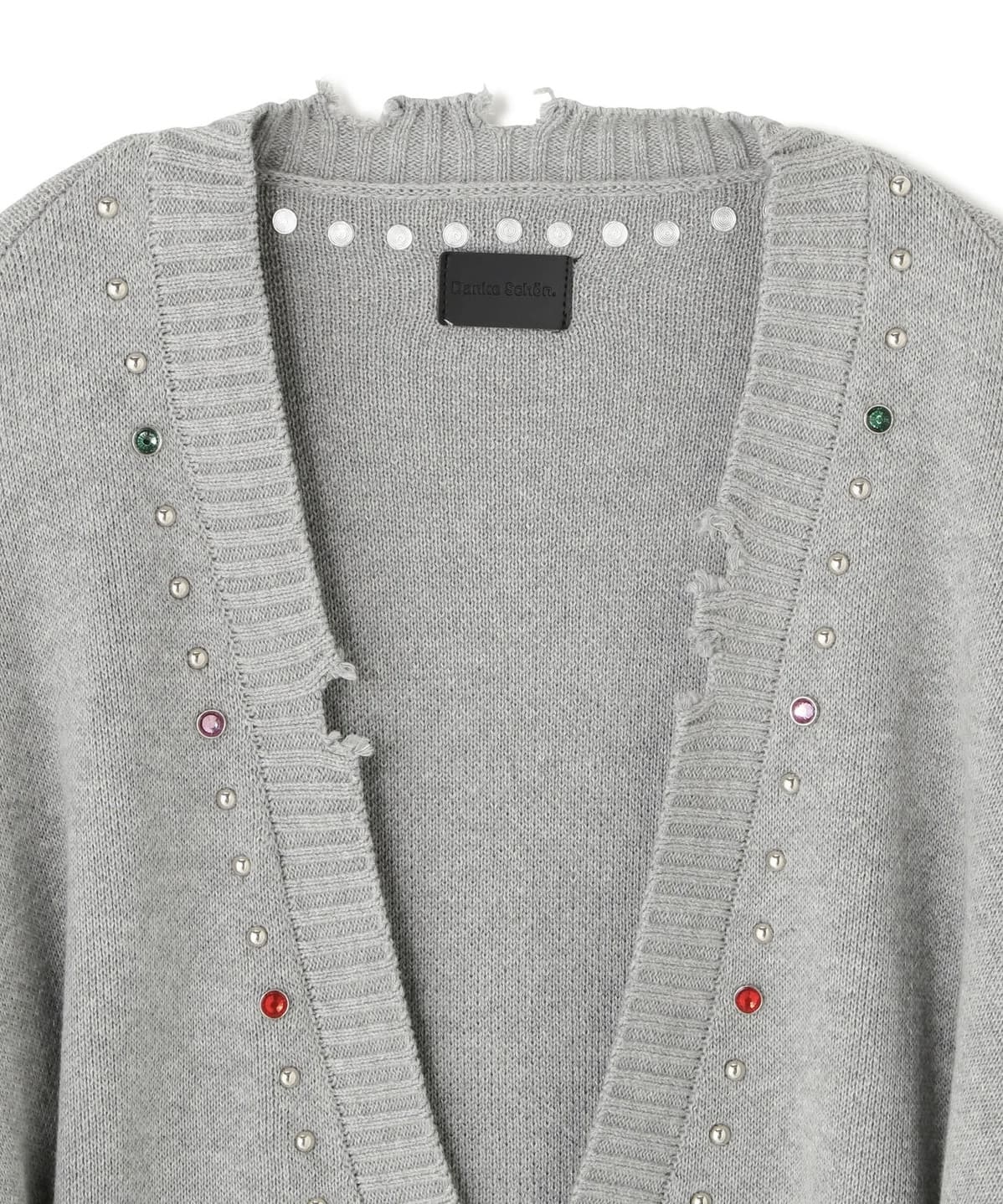 Danke Schon 26aw "Cotton WJQ Studs Cardigan" Gray Gray M