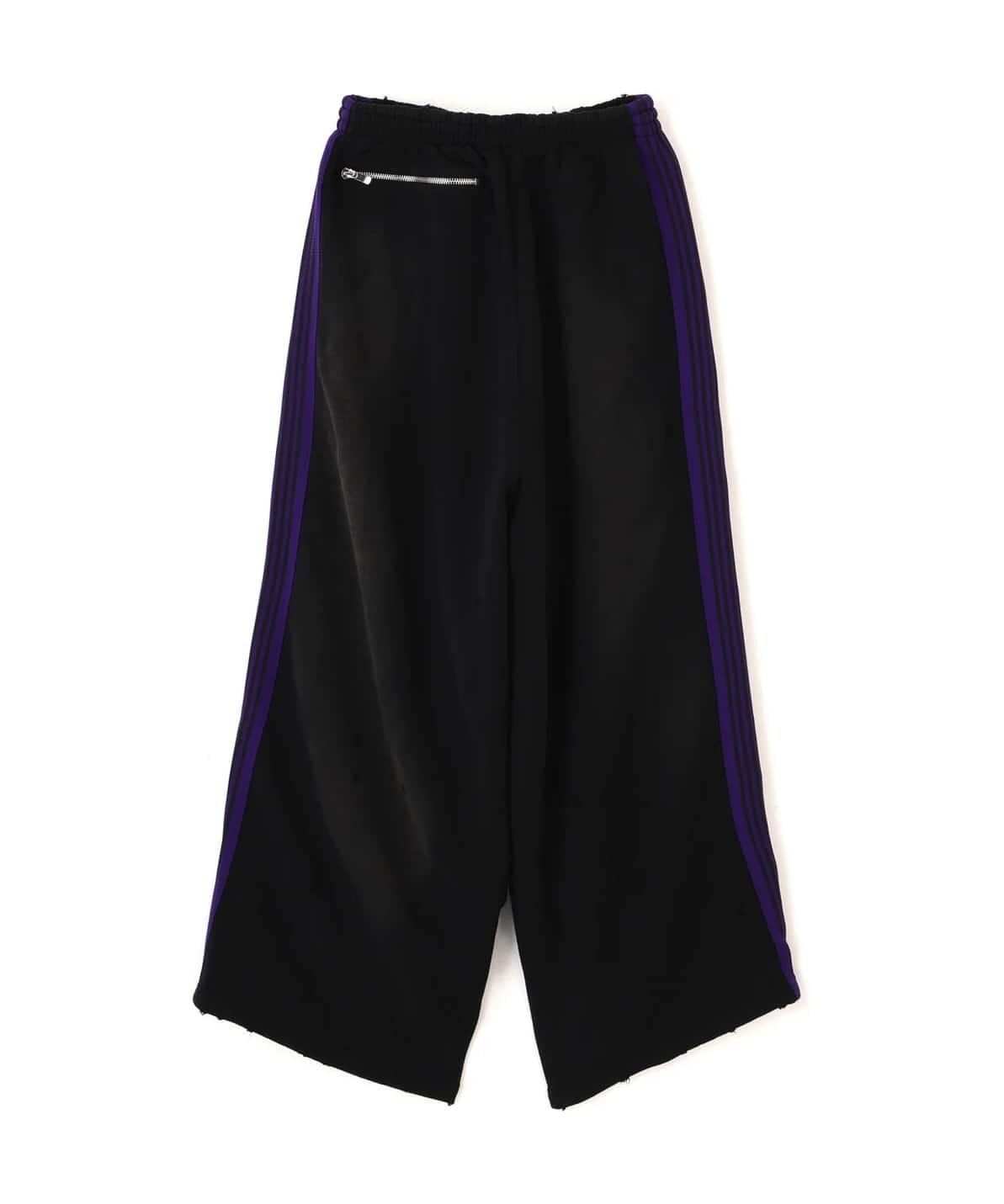 【先行予約 10月3日発売】Needles 26aw "Exclusive H.D.Track Pant-Cotton Jersey Damage" Black Black XS