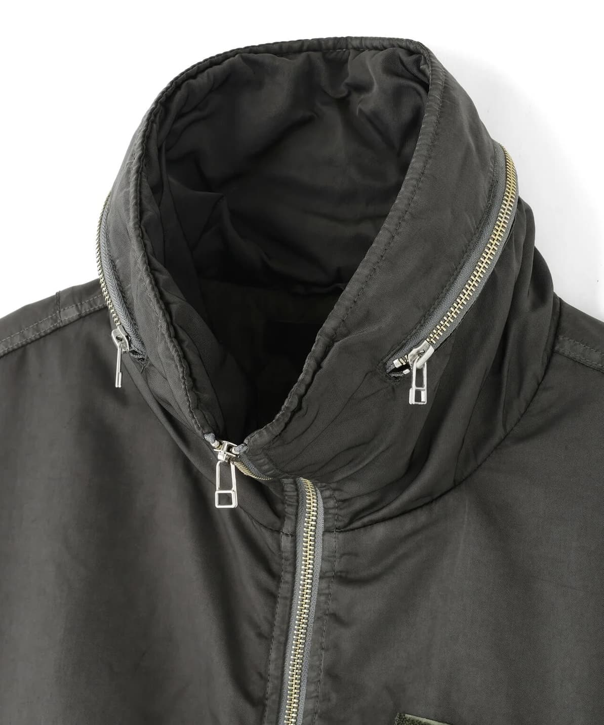 Danke Schon 26aw "Austex Nylon Twill Stand Blouson" Khaki Khaki M