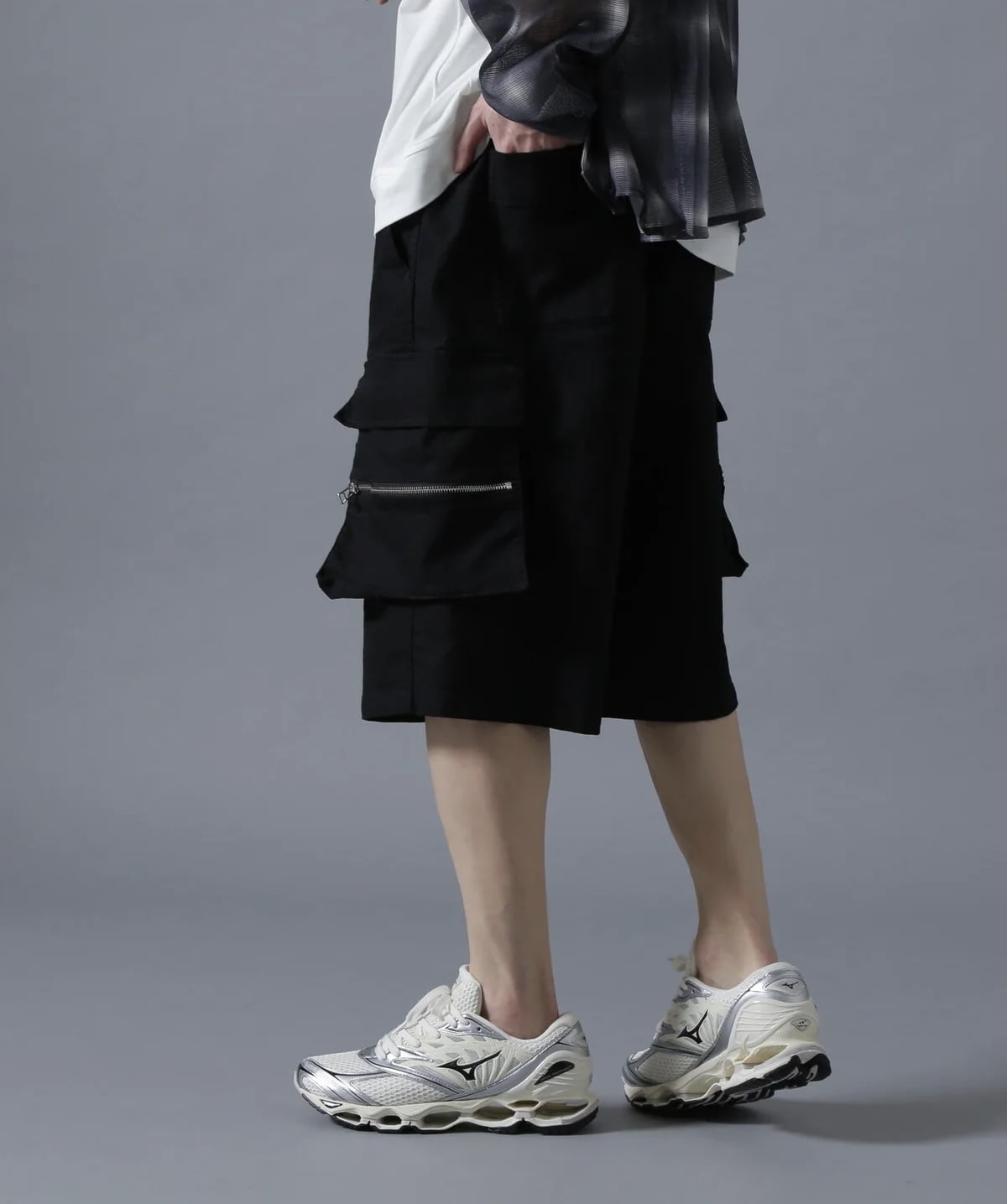 Danke Schon 25ss "Tc Black Cargo Shorts" Black M