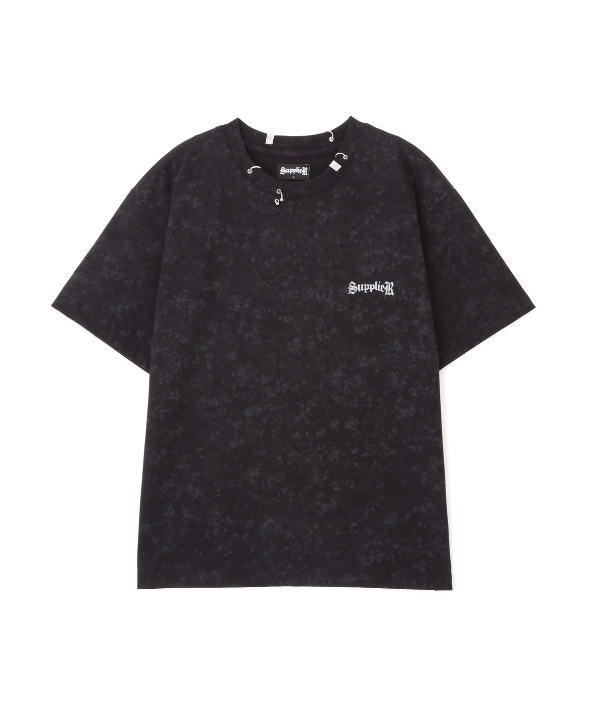 SUPPLIER 25ss "Exclusive Vintage Wash Pierced Cross Tee" Silver Silver M