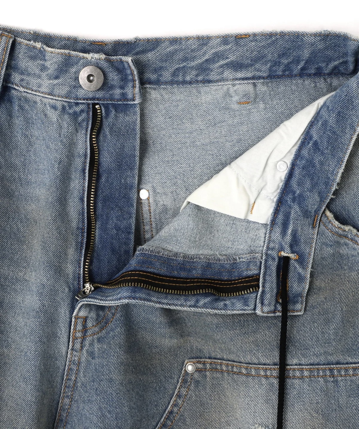 WHITELAND 25ss "Denim Double Knee Short Pants"" Blue One Size