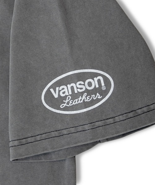 VANSON "Skelton Bones Pigment Dyed Tee" Black S