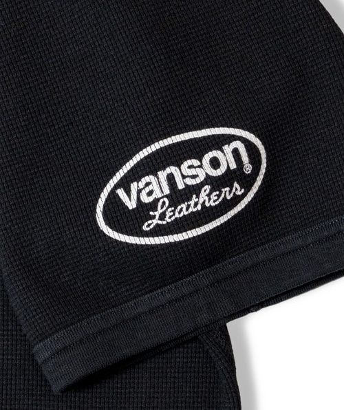 VANSON "Skelton Bones Thermal Tee" Black Black S