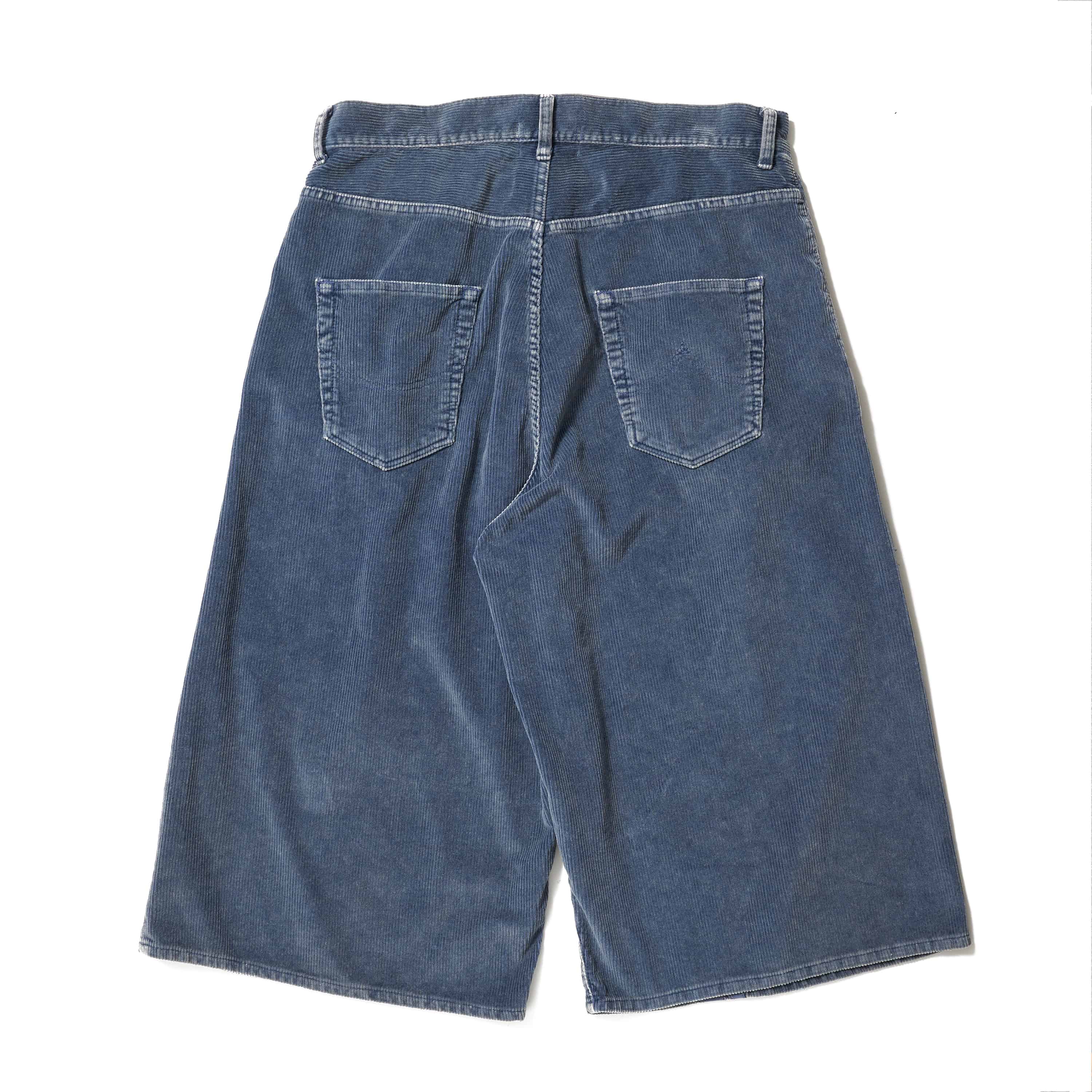 doublet 25aw "BONE APPLIQUE CORDUROY CROPPED PANTS" Blue Blue S