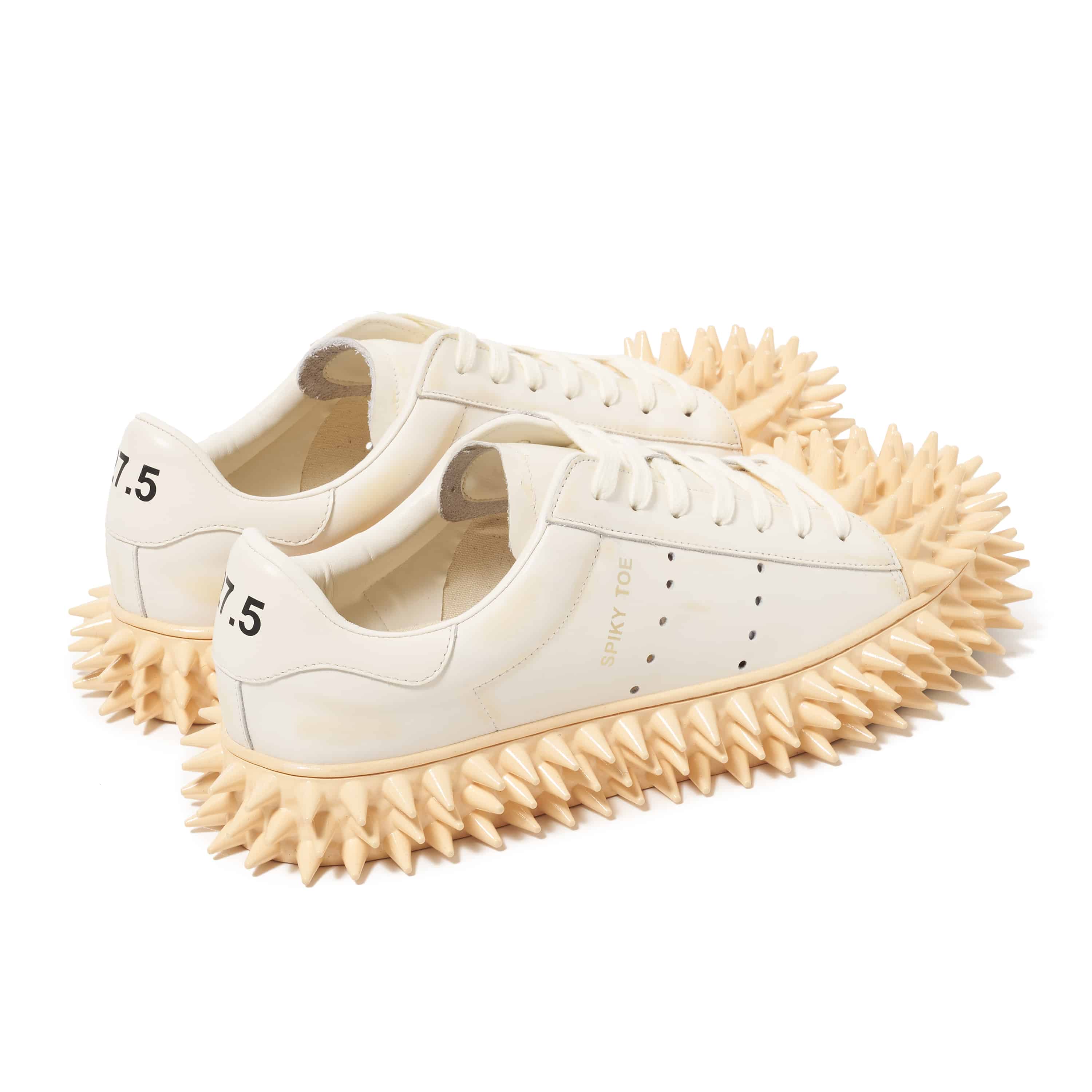 doublet 25aw "SPIKY LEATHER SNEAKER" White White 25H