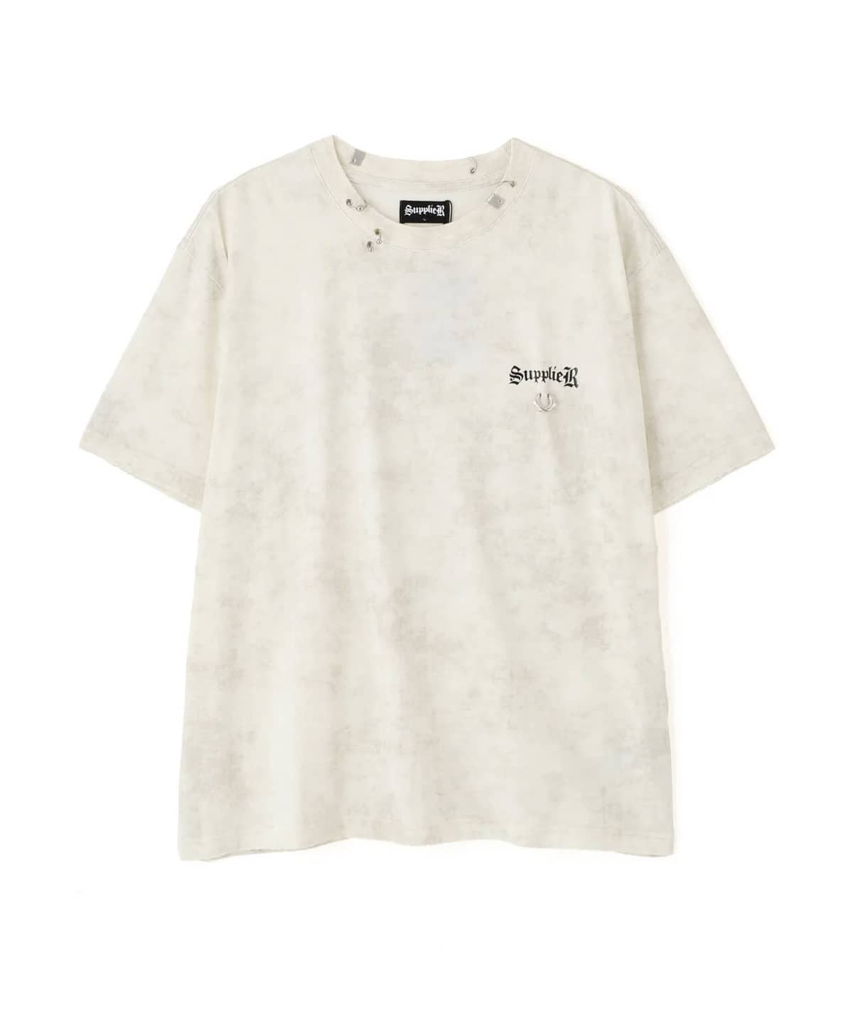 SUPPLIER 25ss "Exclusive Damage Pierced Cross Tee" White White M