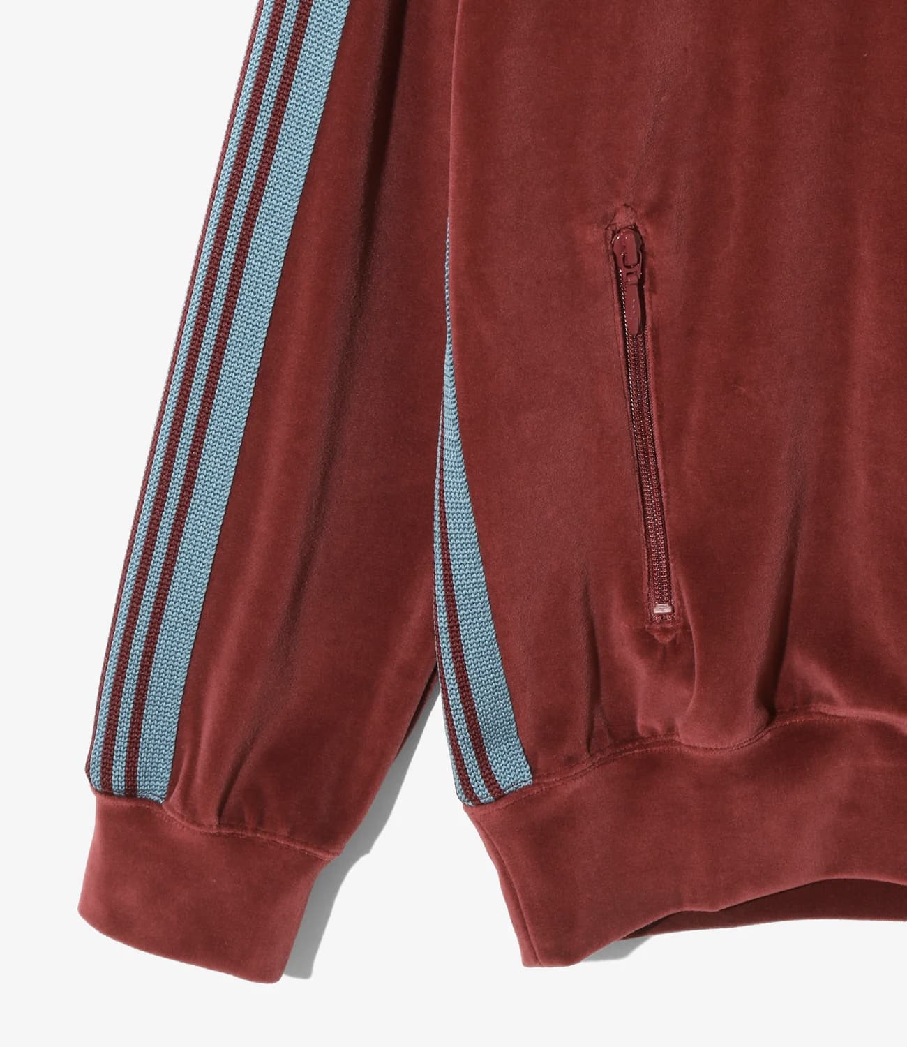 Needles 25aw "Rib Collar Track Jacket - C/PE Velour" Burgundy Burgundy S