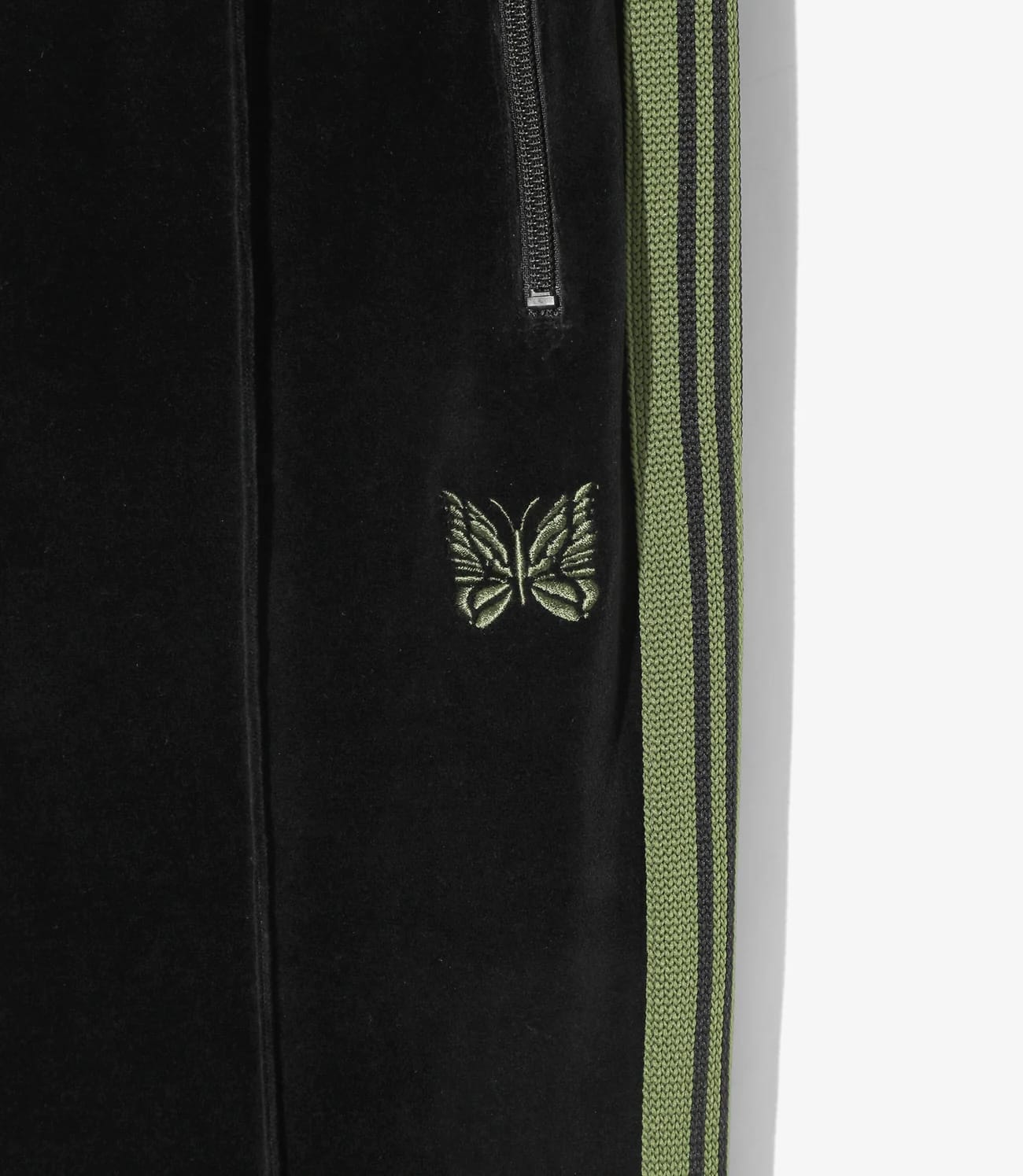 Needles 25aw "Narrow Track Pant - C/PE Velour" Black Black XS