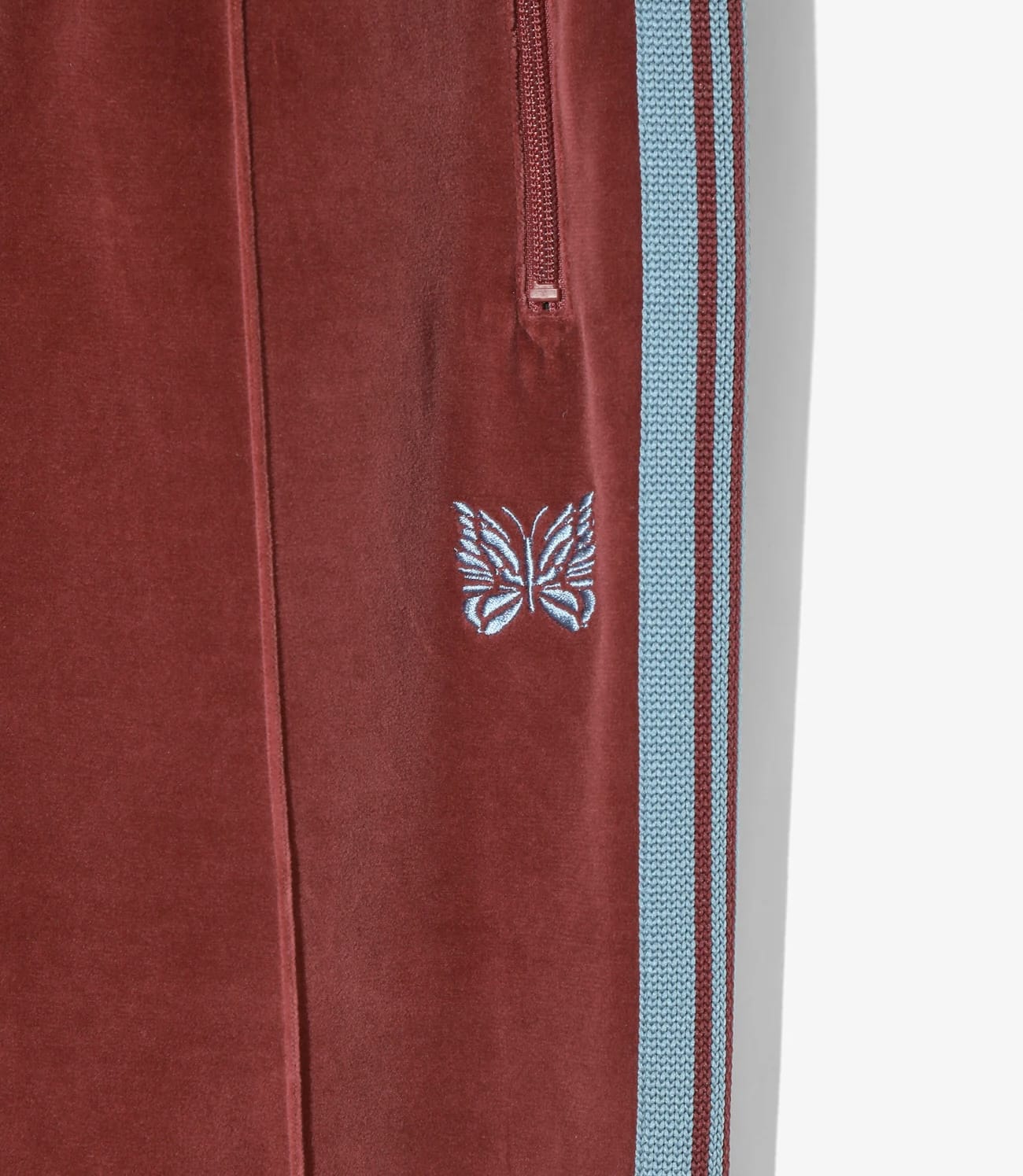 Needles 25aw "Narrow Track Pant - C/PE Velour" Burgundy Burgundy XS