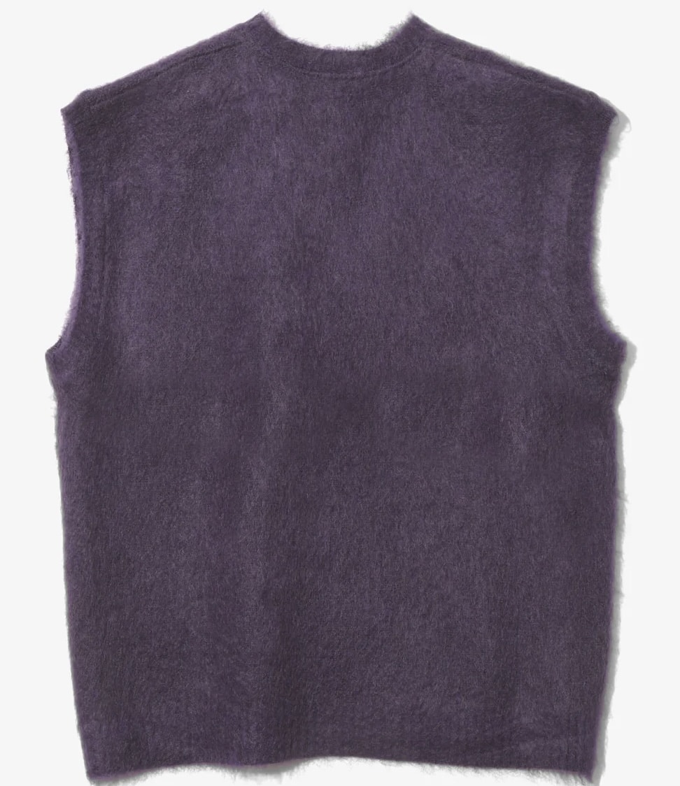 Needles 25aw "Mohair Knit Vest - Solid" Purple Purple S