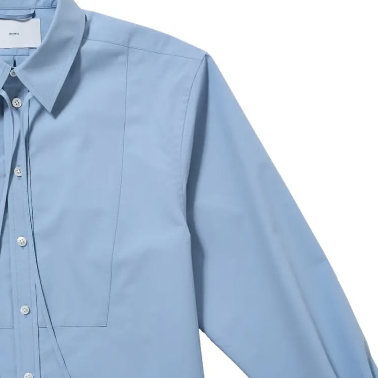 SUGARHILL 25aw "Ribbon Collar Shirts" Blue Blue 2(M)