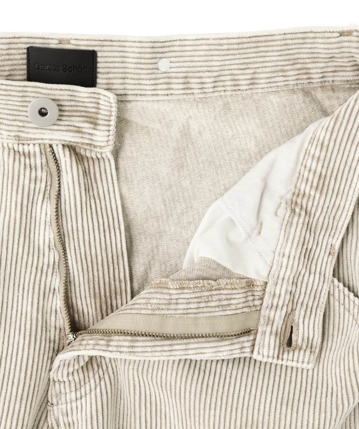 Danke Schon 25aw "8Well Courduroy Chemical W-Knee Pants" Beige Beige S