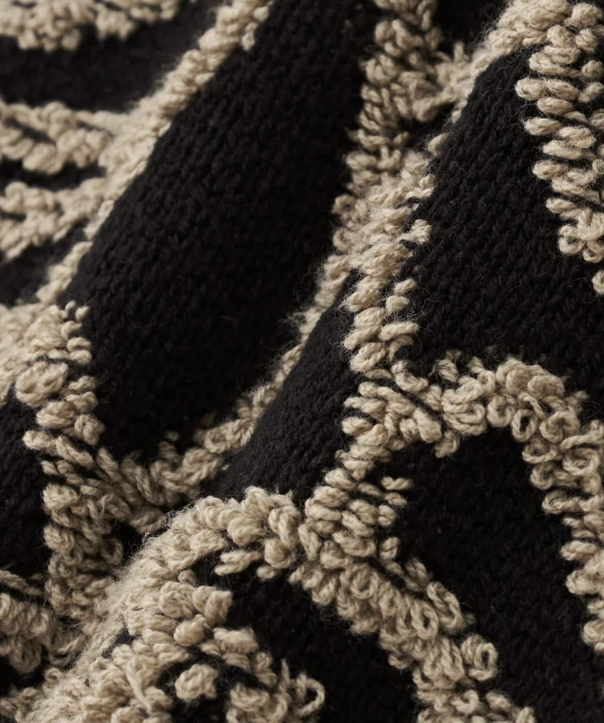 Danke Schon 25aw "Tc Knit Pattern" Black Black M