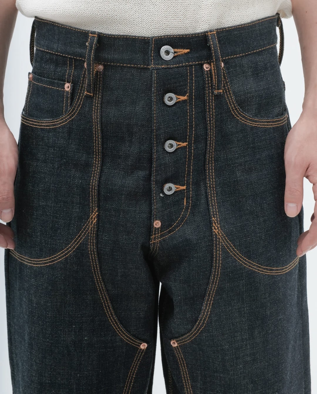 SUGARHILL 25aw "Classic Double Knee Denim Pants" Rigid Indigo 30