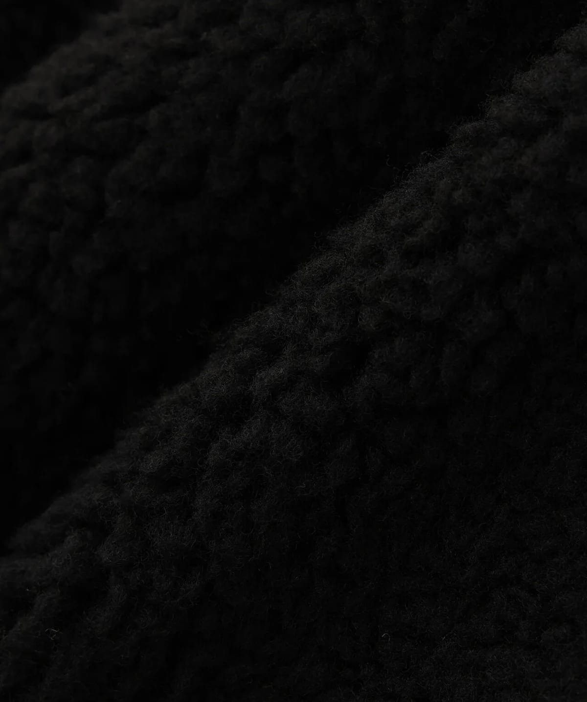 overprint 25aw "Exclusive SHOPPER Bonding Boa Hoodie" Black Black S