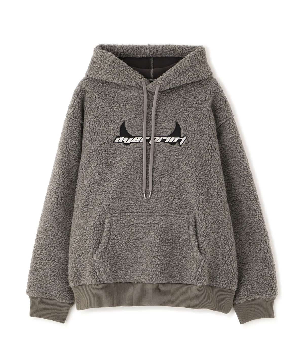 overprint 25aw "Exclusive SHOPPER Bonding Boa Hoodie" Grey Grey S