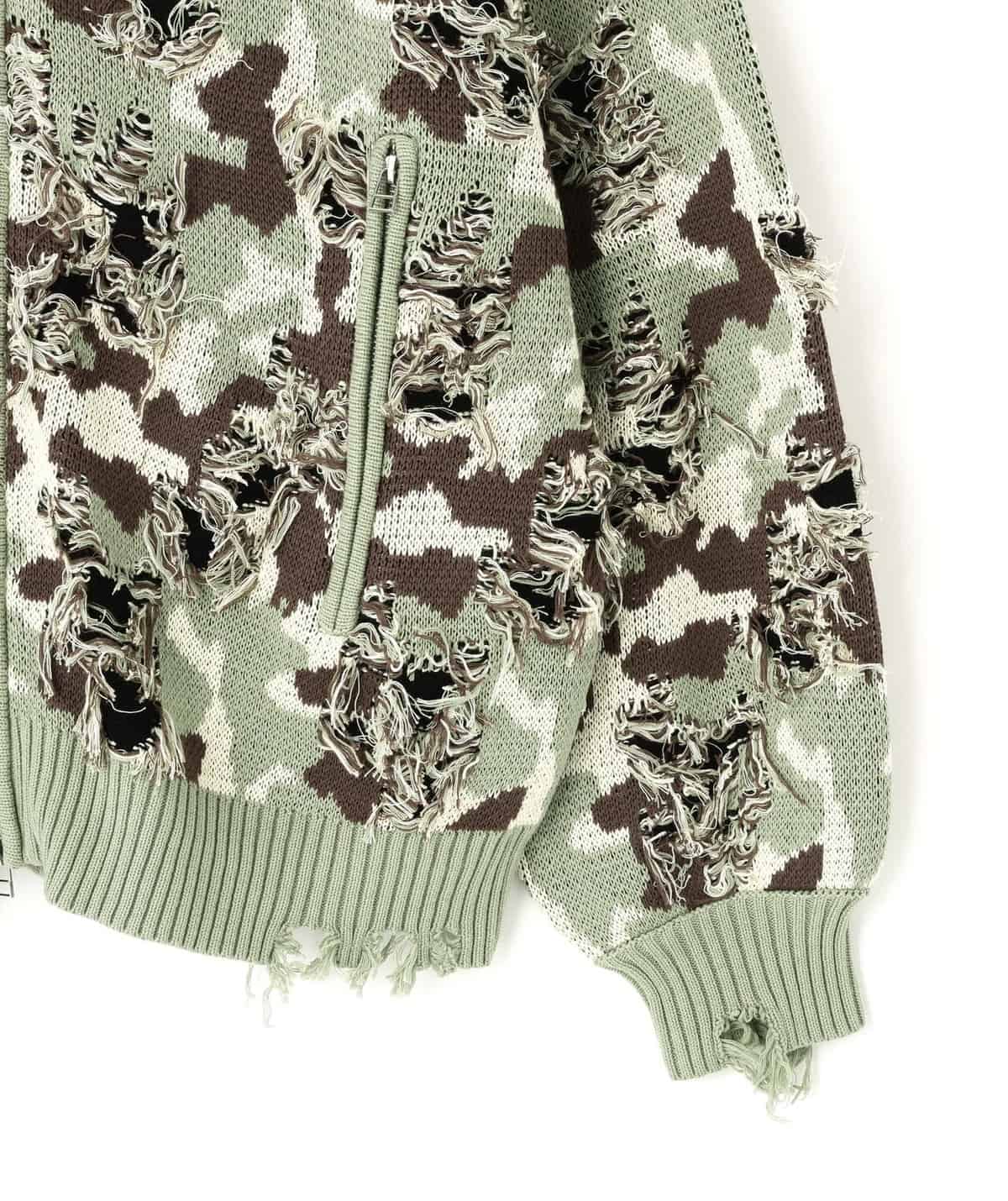 Danke Schon 25aw "Camo Knit Dorivers" Green Green M