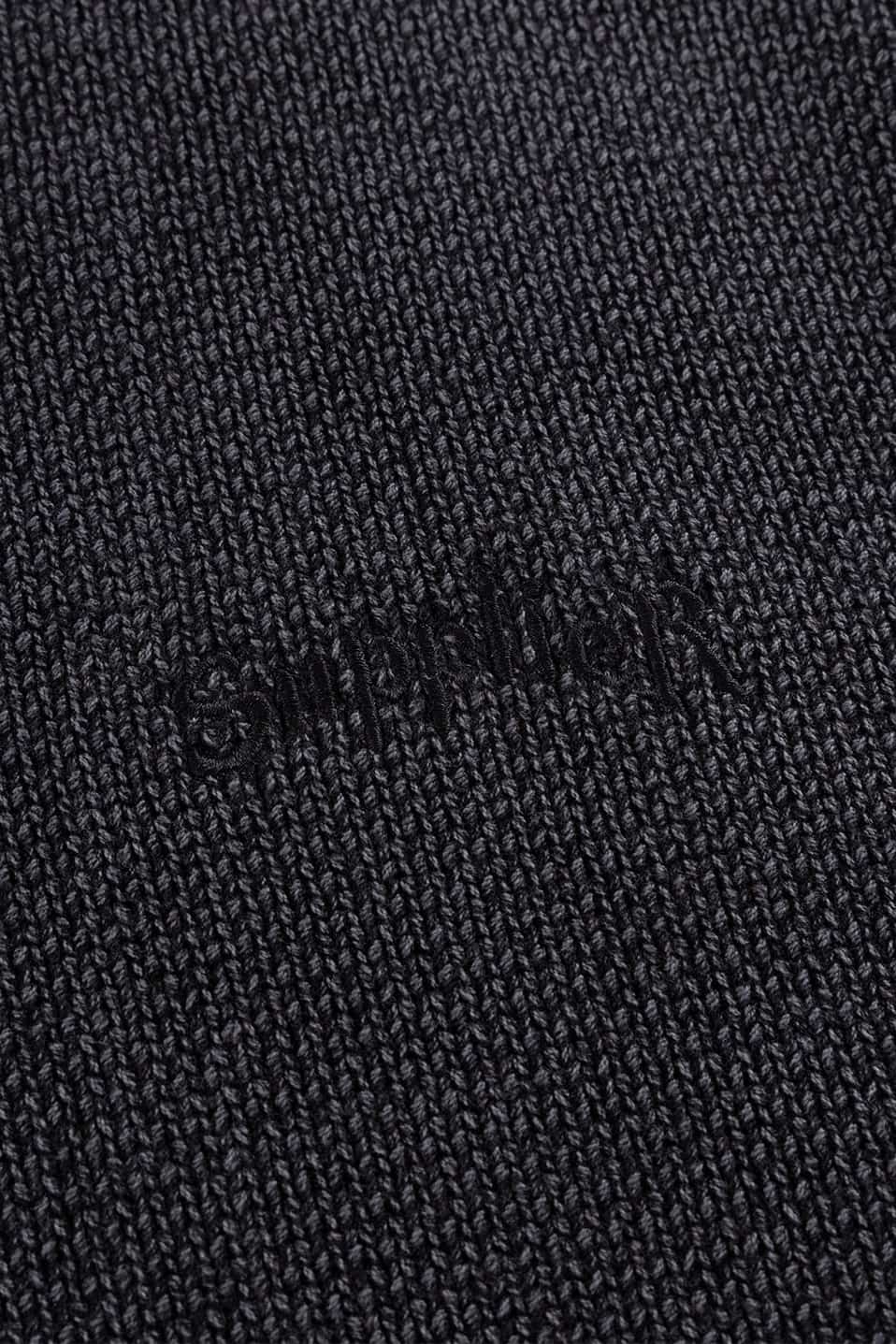 SUPPLIER 25aw "Distressed Cross Leather Patch Crew Knit V2" Black Black M