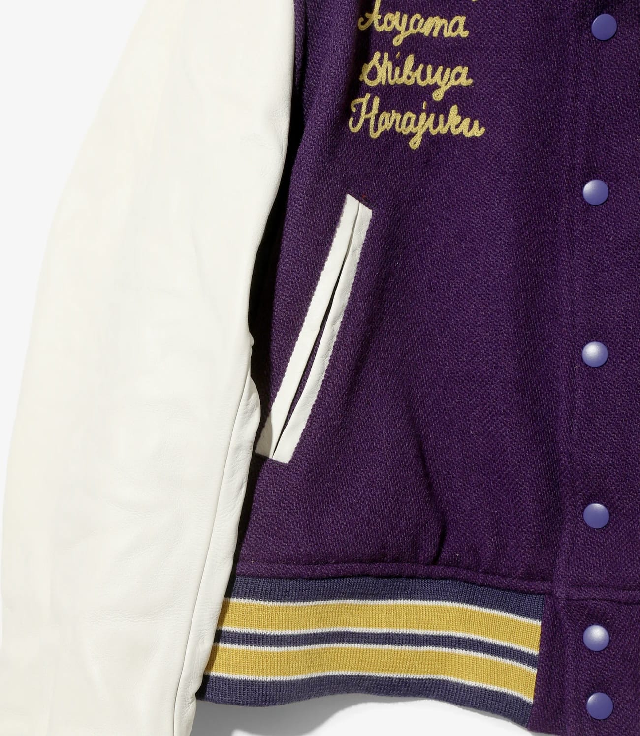 Needles 25aw "Lettered Jacket - Wool Melton" Purple Purple M