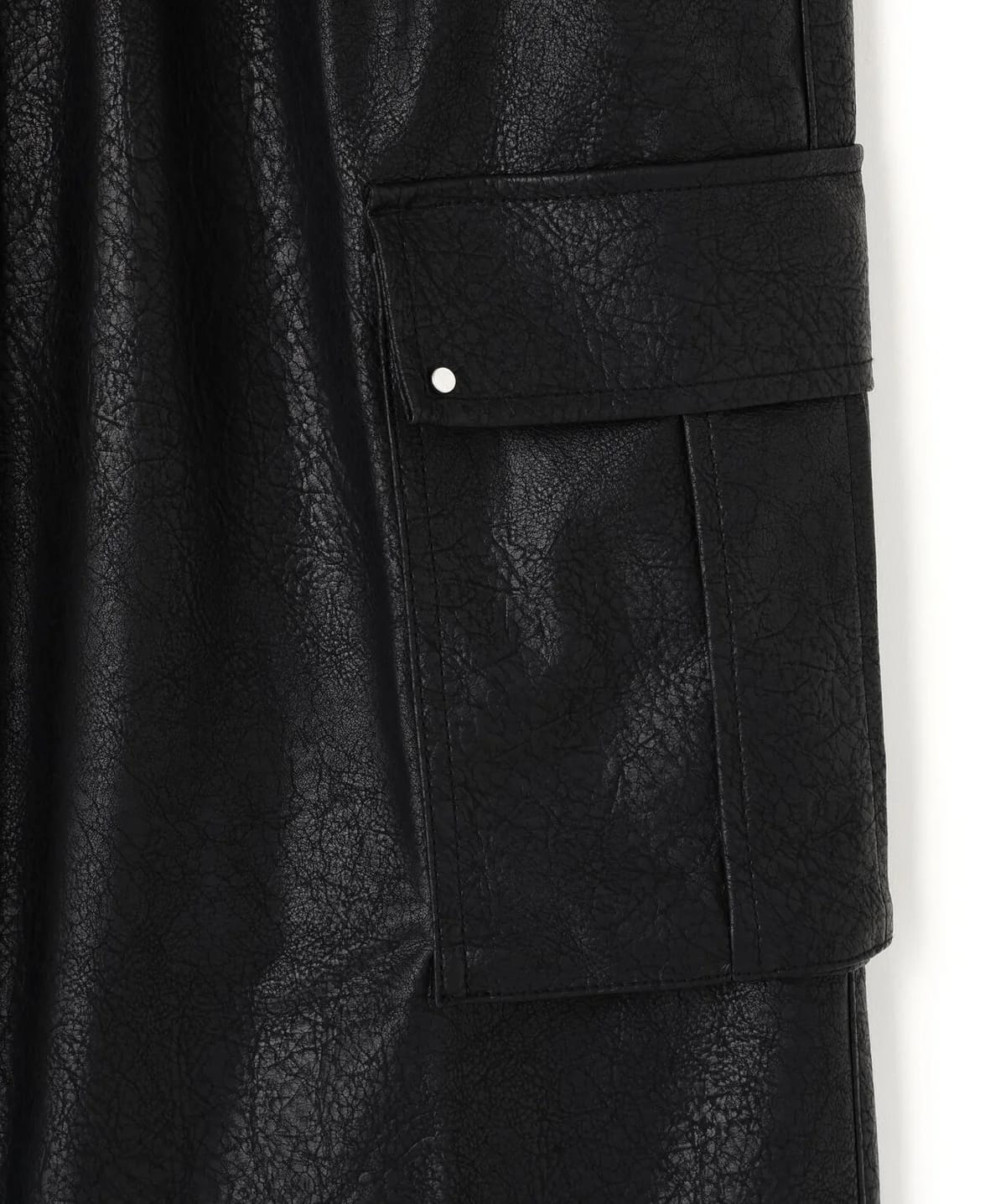 Danke Schon 25aw "PU Leaher Baggy Cargo Pants" Black S(28)