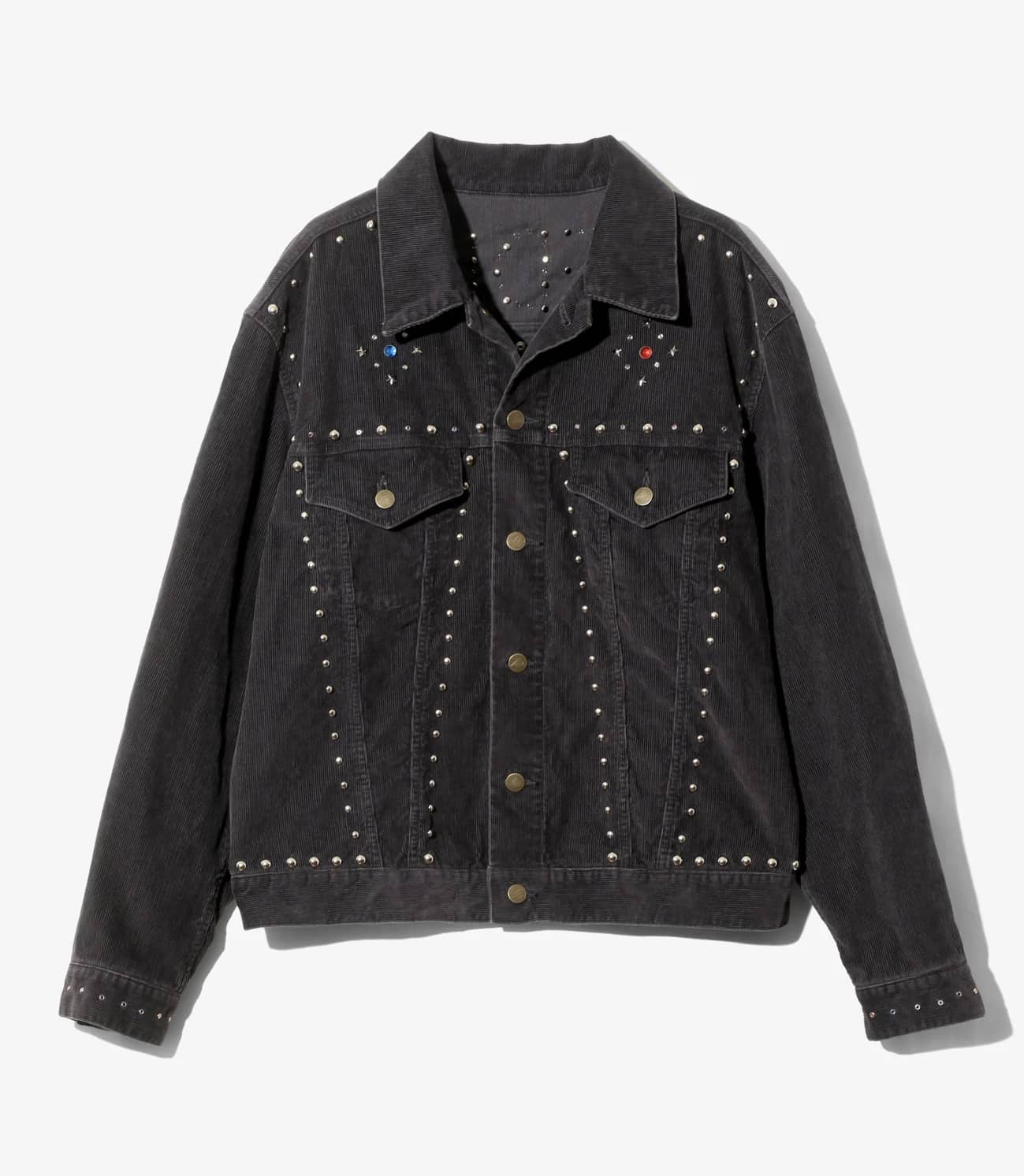 Needles 25aw "Studded Jean Jacket - 14W Corduroy" Black Black M