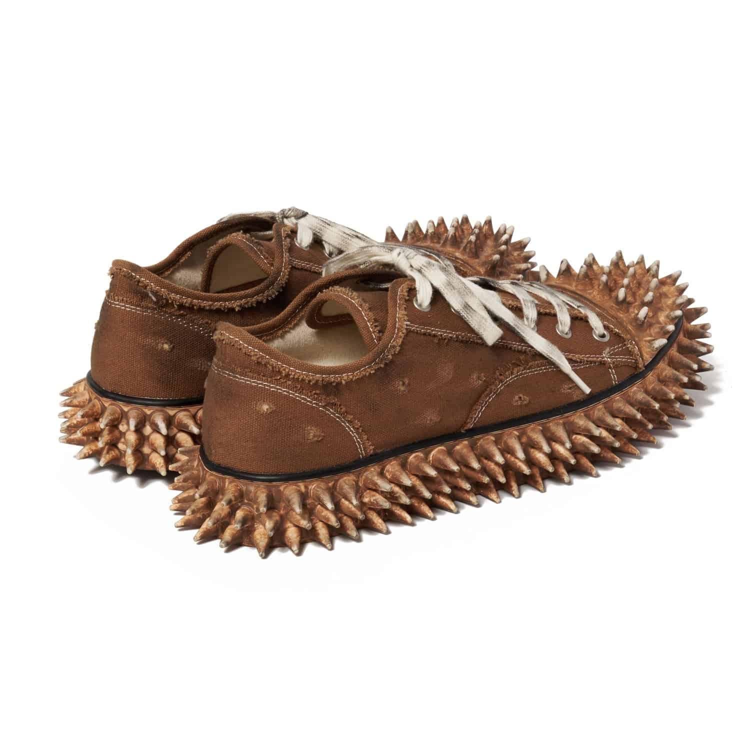 【先行予約 12月13日発売】doublet 26ss "DIRTY SPIKE TOE CAP CANVAS SNEAKER" Brown Brown 25H