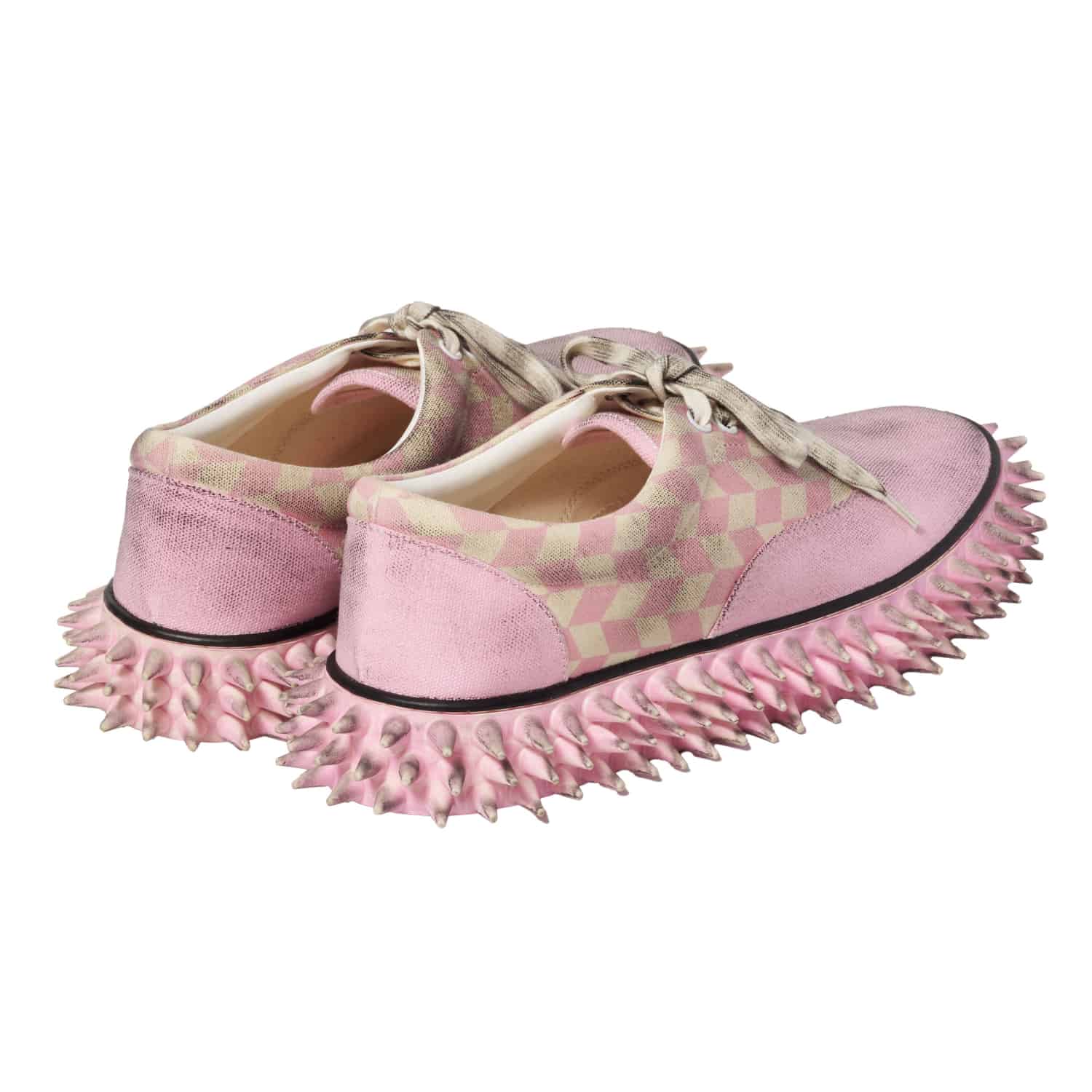 【先行予約 12月13日発売】doublet 26ss "DIRTY SPIKE CANVAS SNEAKER" Pink Pink 25H