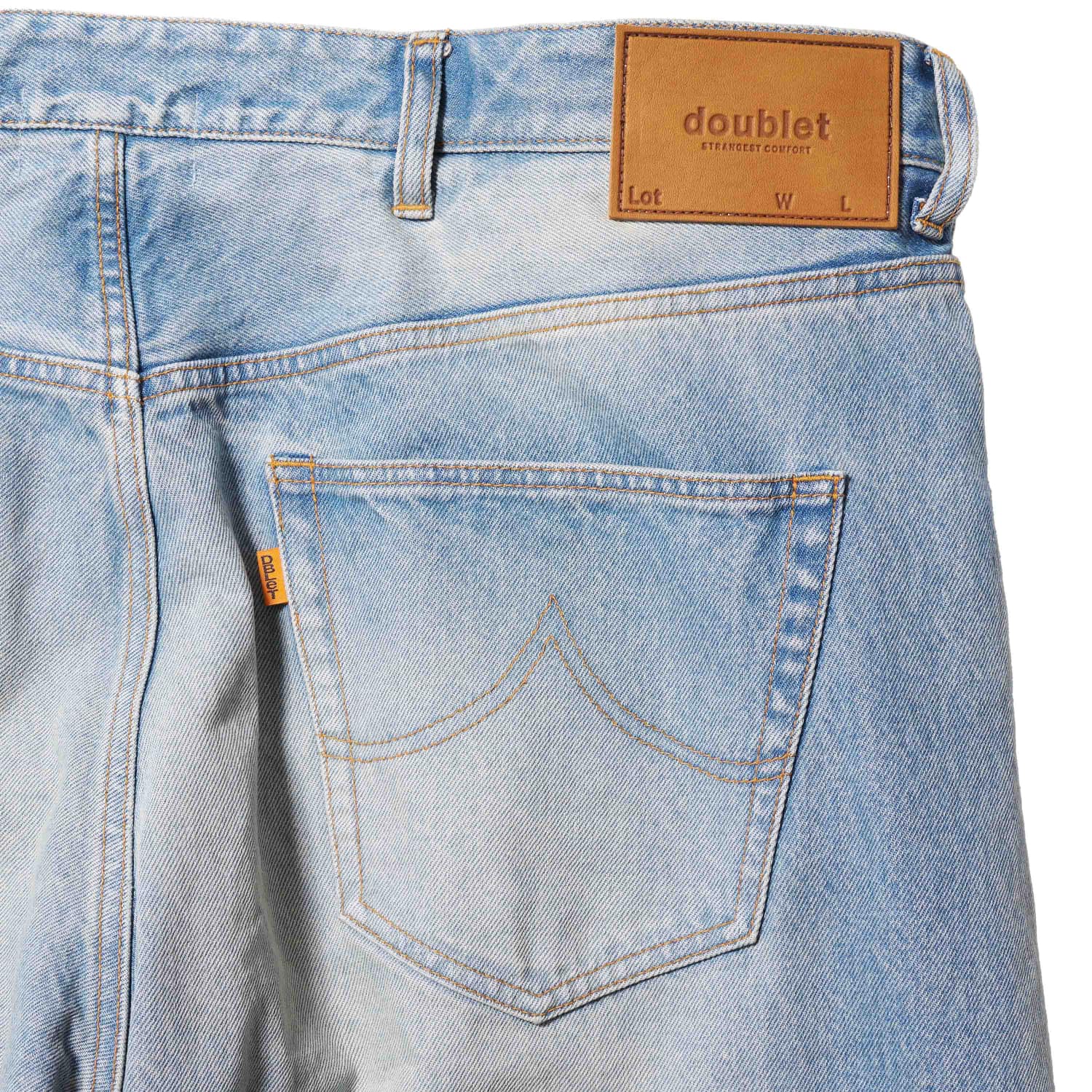 doublet 26ss "FLOATING WAIST DENIM PANTS" Indigo Indigo M