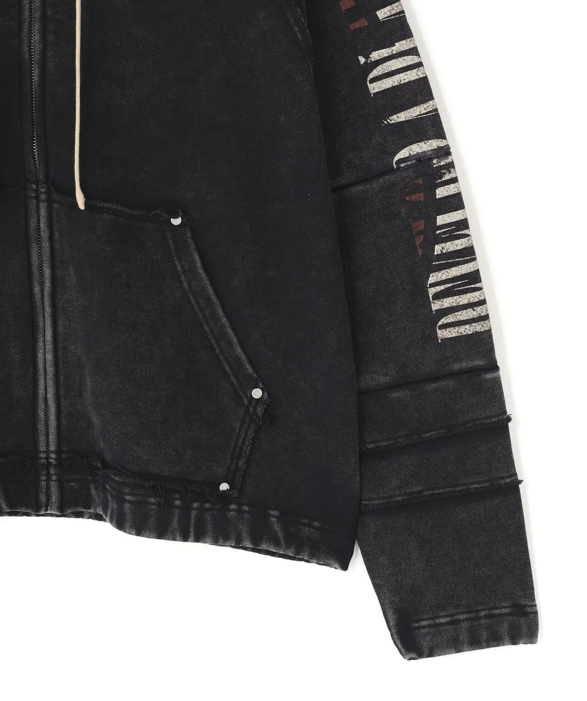 Danke Schon 26ss "490 Chemical Zip Hoodie Ironcross" Black M