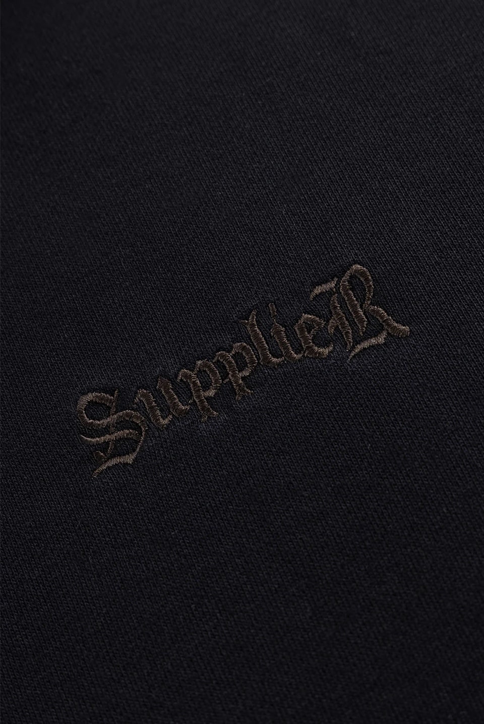 SUPPLIER 26ss "Fire Tribal Leather Patch Zip Hoodie" Black Black M