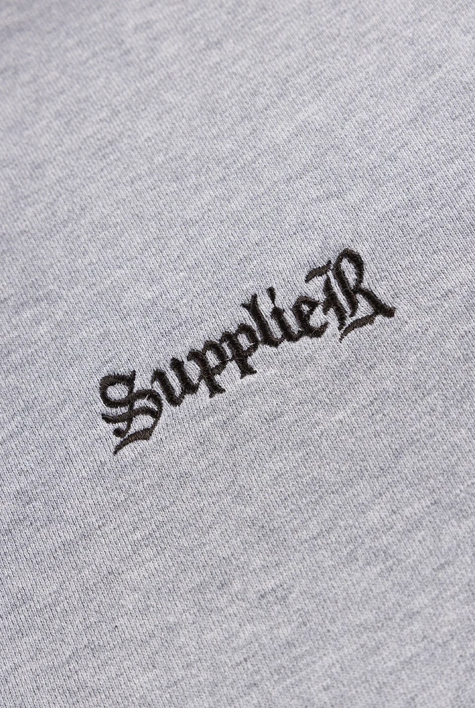 SUPPLIER 26ss "Fire Tribal Leather Patch Zip Hoodie" Gray Gray M