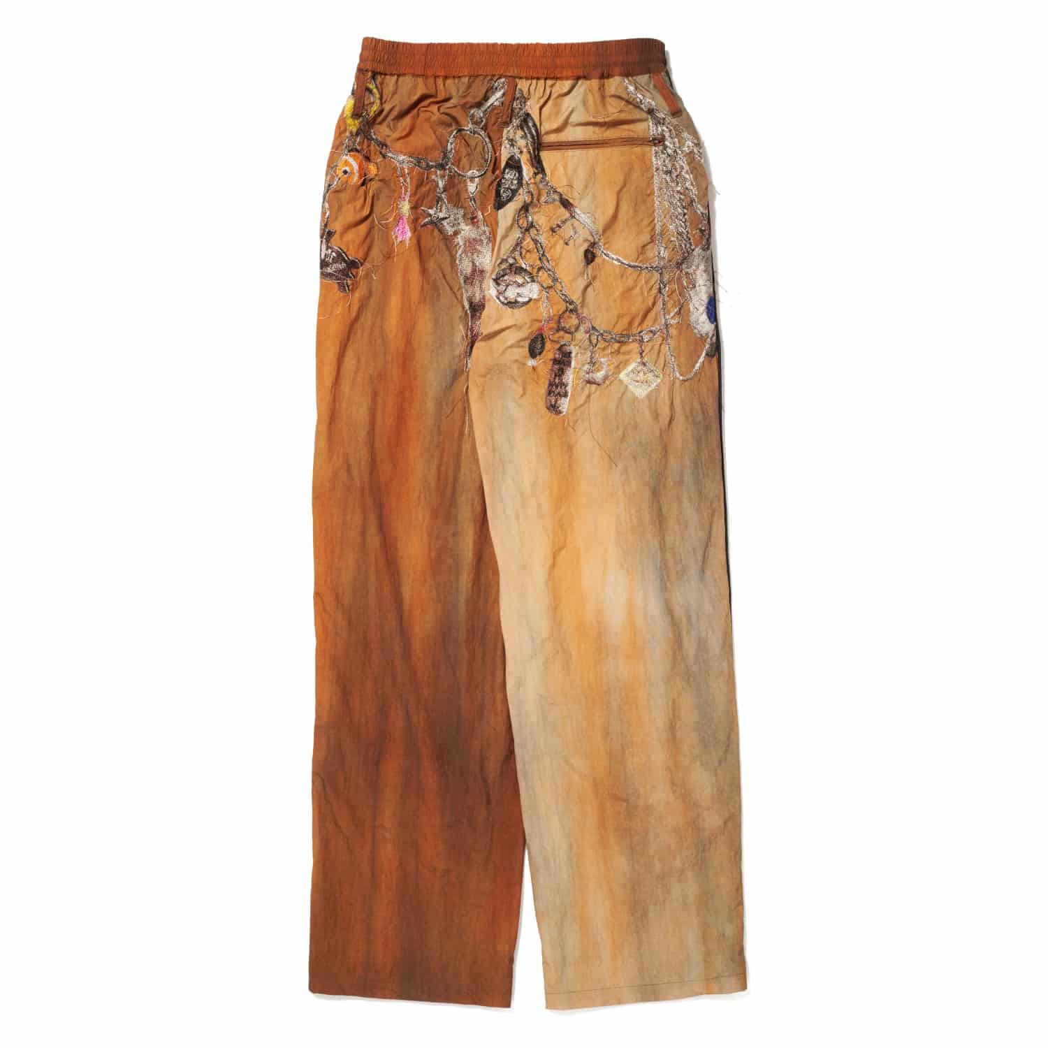 doublet 26ss "EMBROIDERED CHAIN TRACK PANTS" Brown Brown S