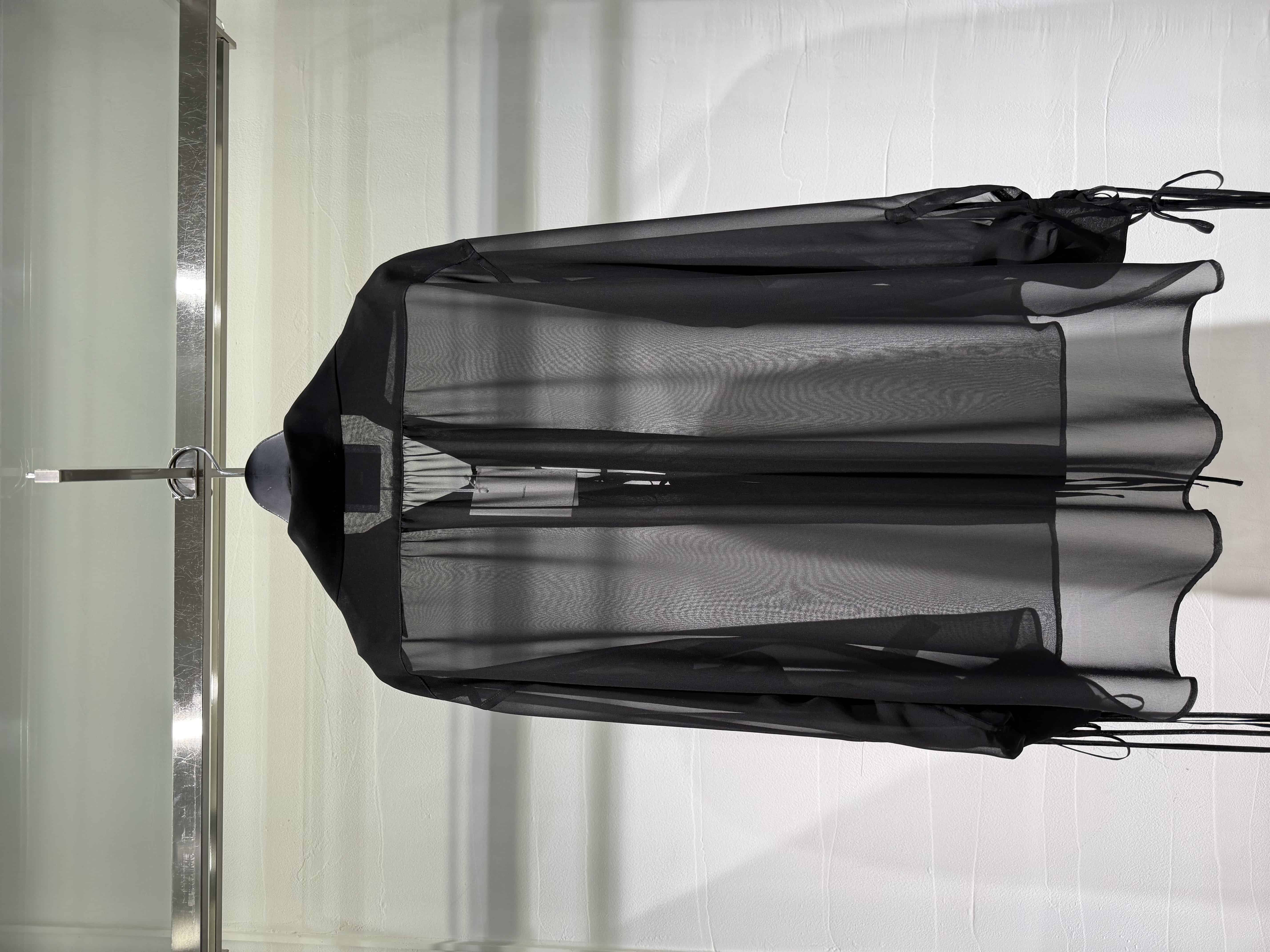 SUGARHILL 26ss "Sheer String Shirt" Black Black 2