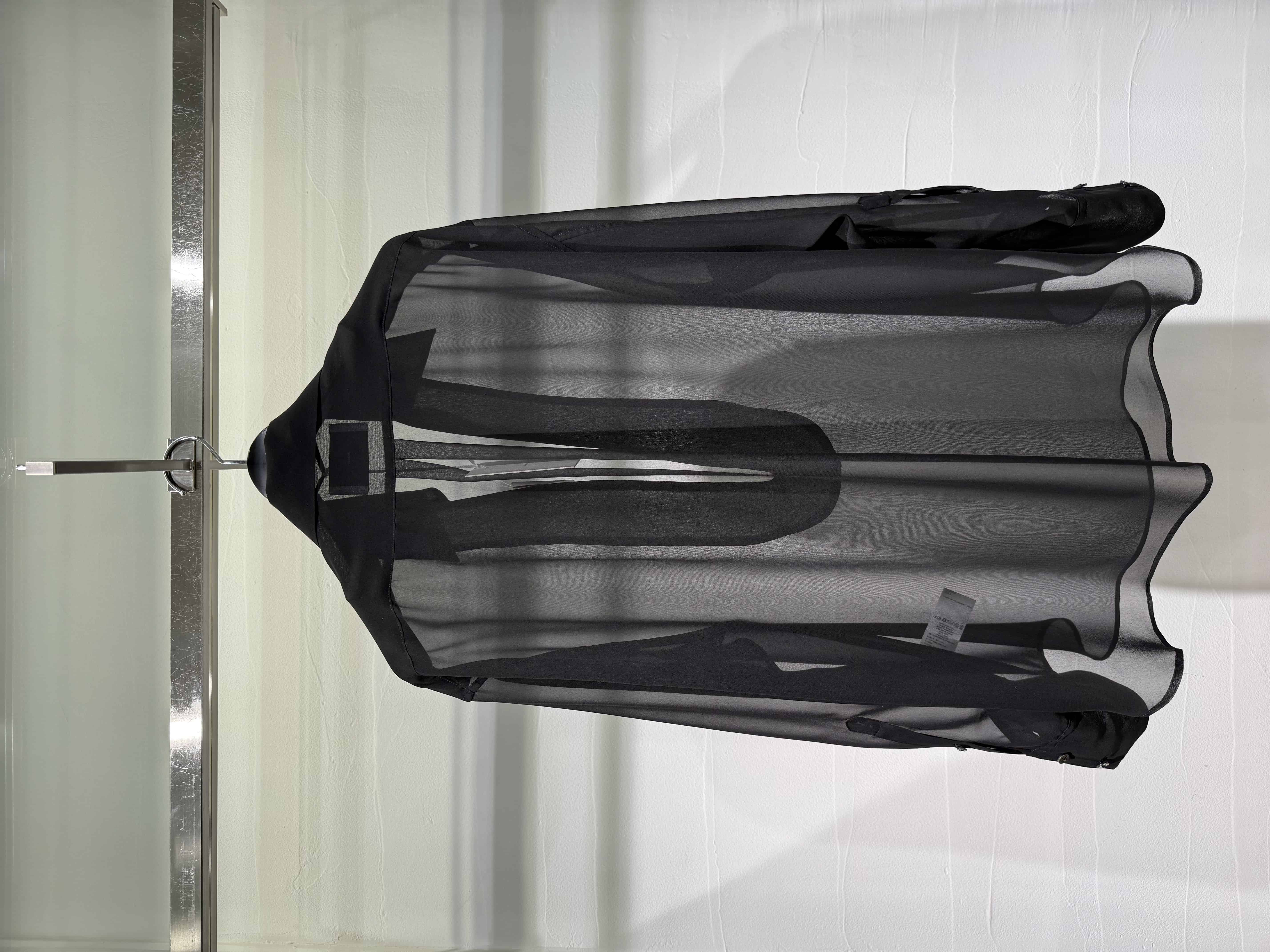 SUGARHILL 26ss "Sheer Skipper Shirt" Black Black 2